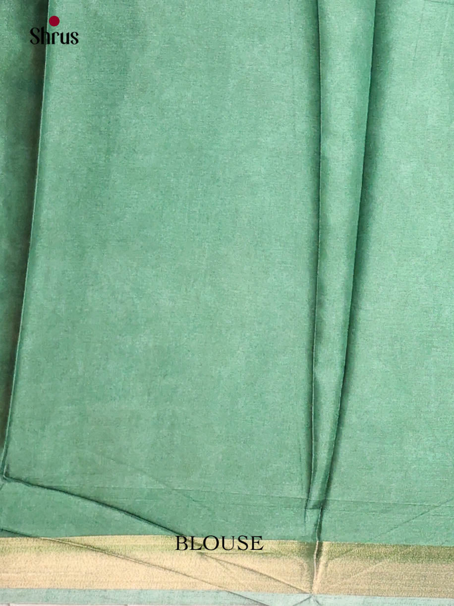 Green & Cream - Art Modal Saree - Shop on Shrus.com