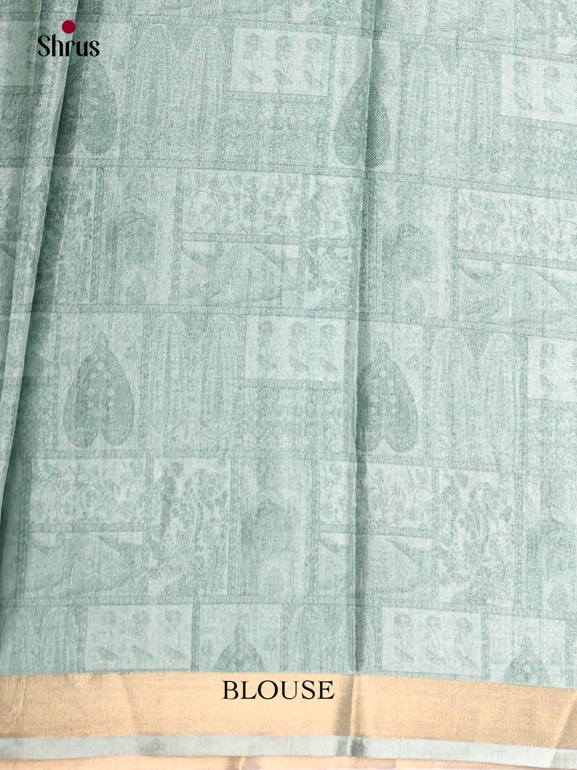 Cream & green - Art Modal Saree