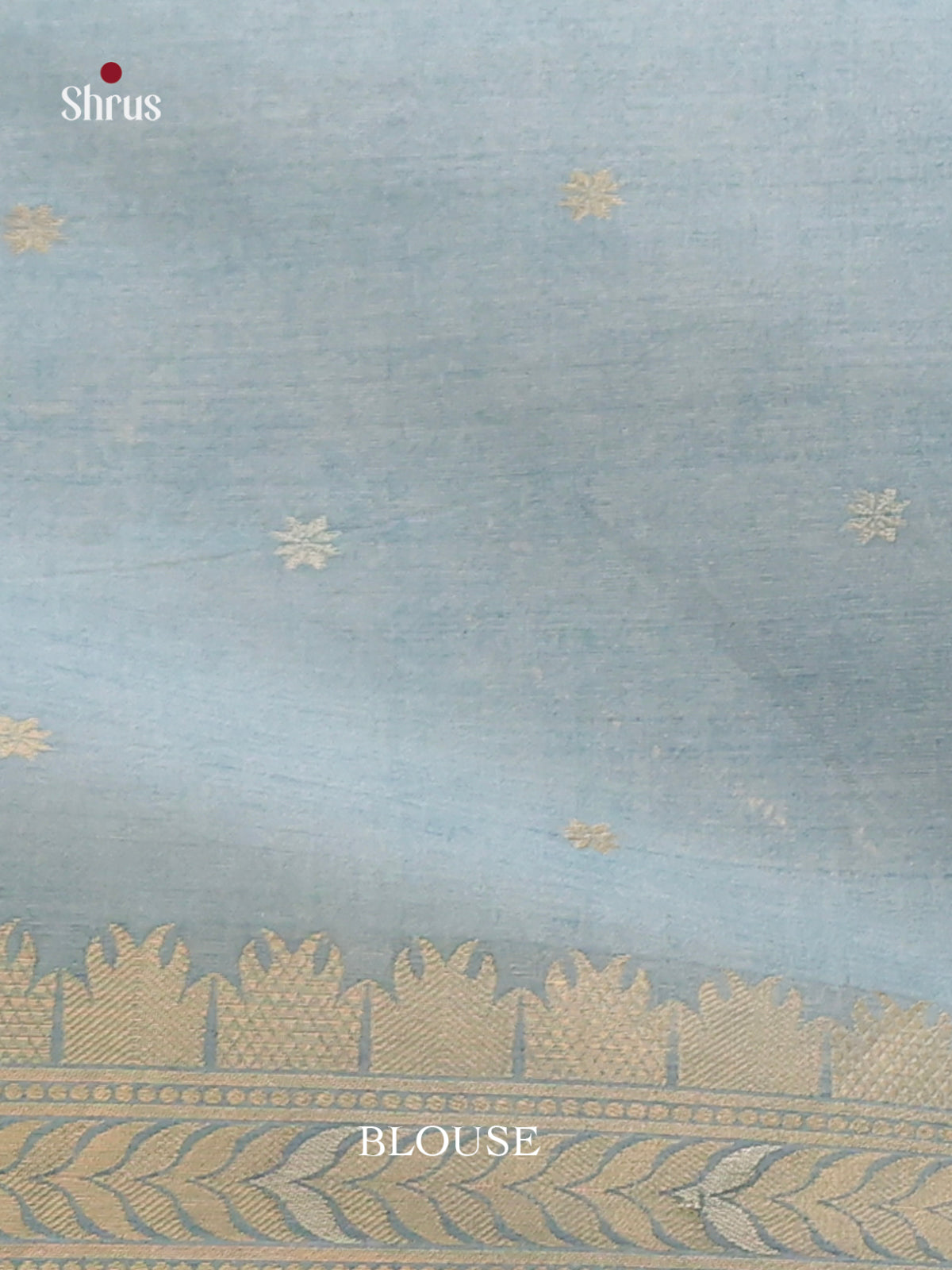 Gold & Blue - Semi Tussar Saree