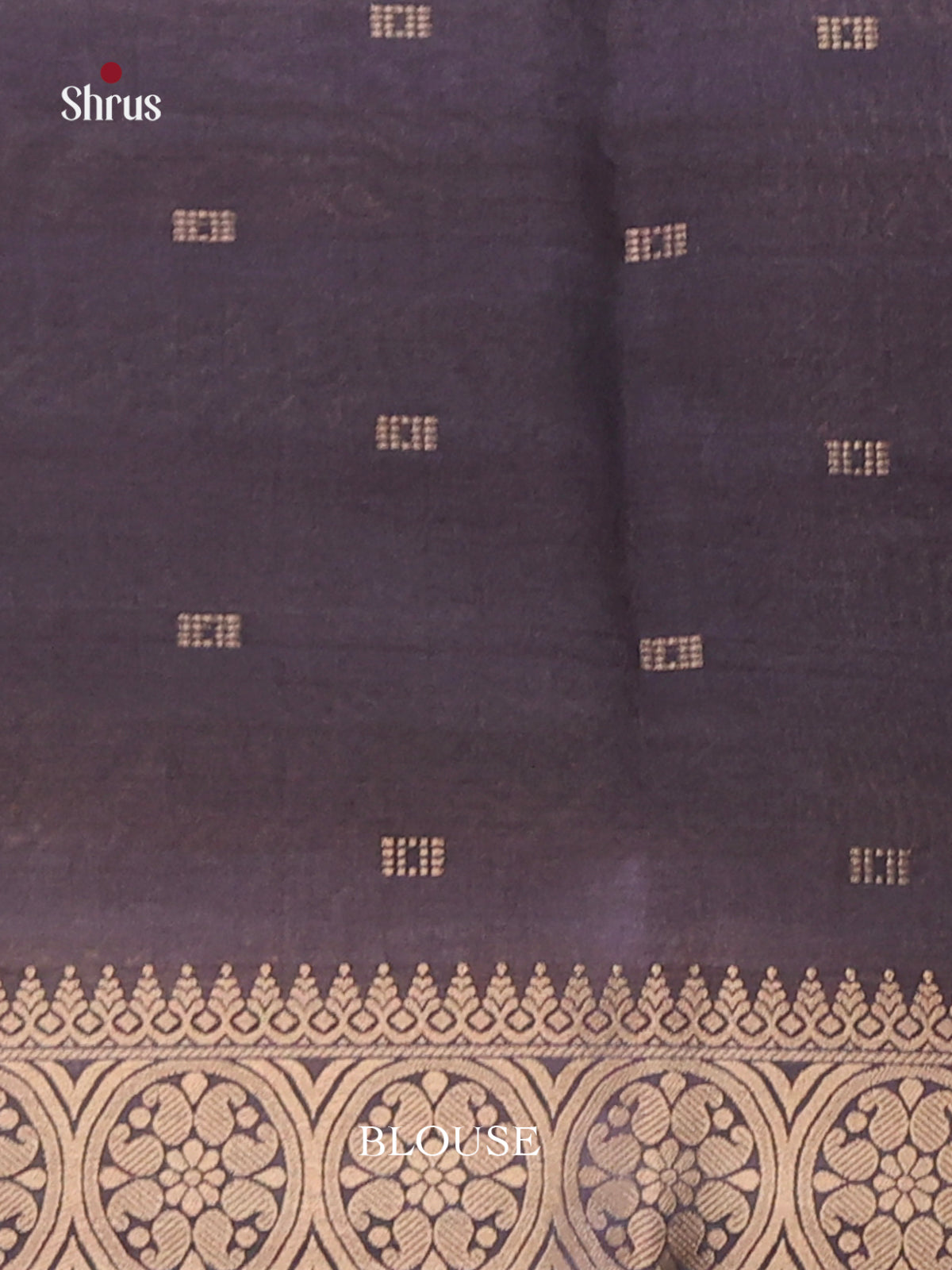 Brown & Blue - Semi Tussar Saree