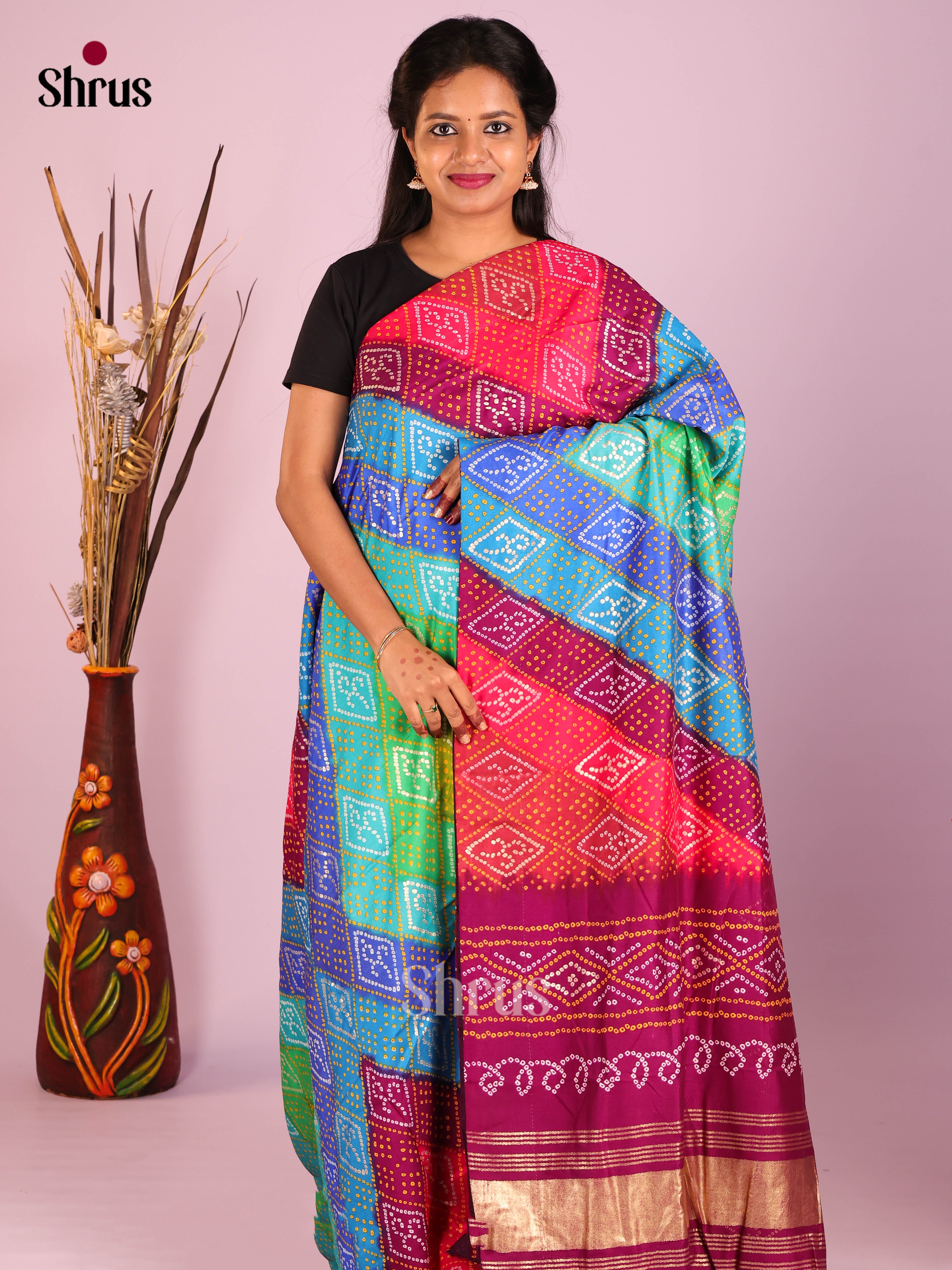 DIS08549 - Bandhini Saree - Shop on Shrus.com