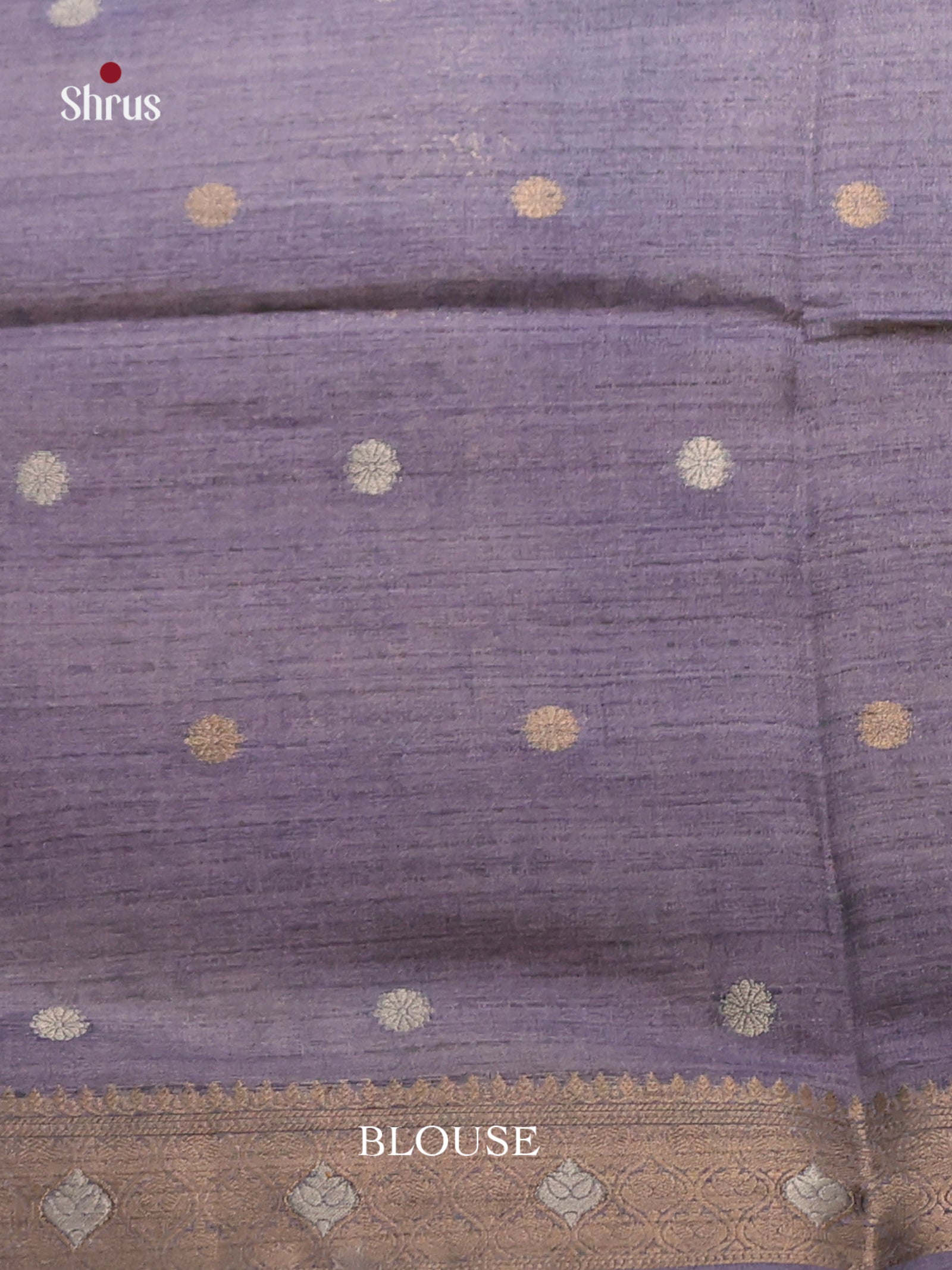Grey & Purple- Semi Tussar Saree
