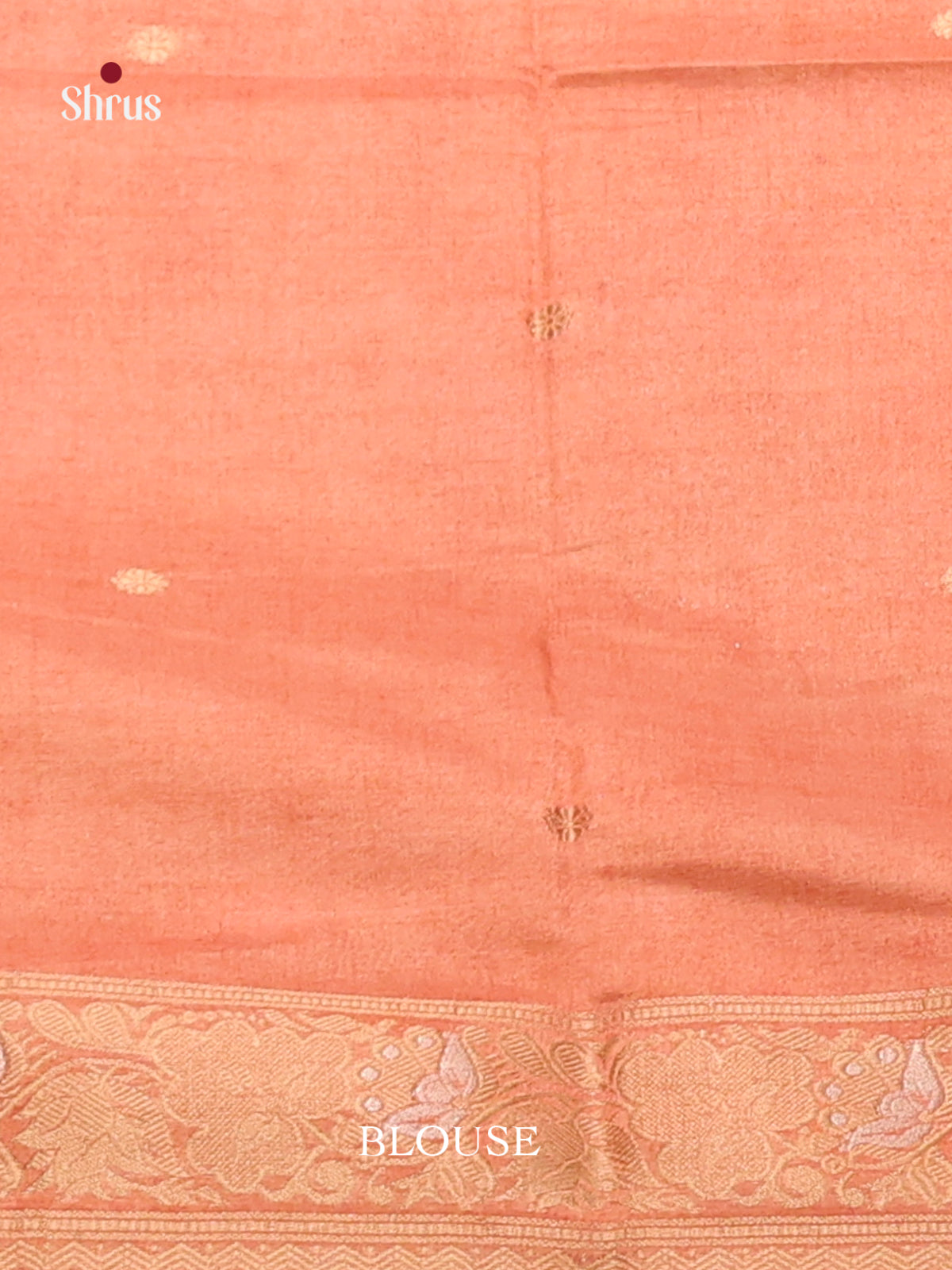 Blue & Peach - Semi Tussar Saree