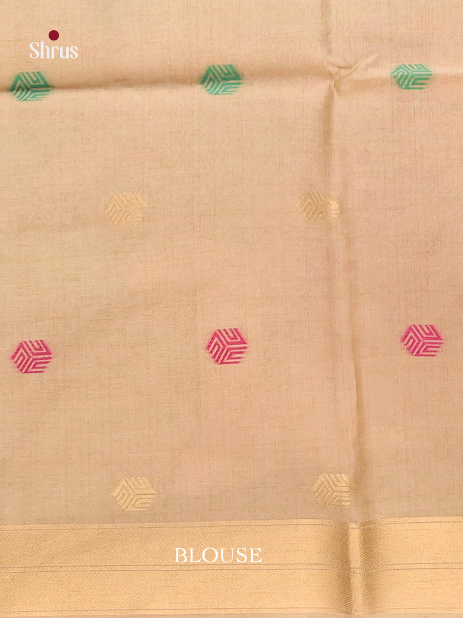 Cream - Semi Tussar Saree