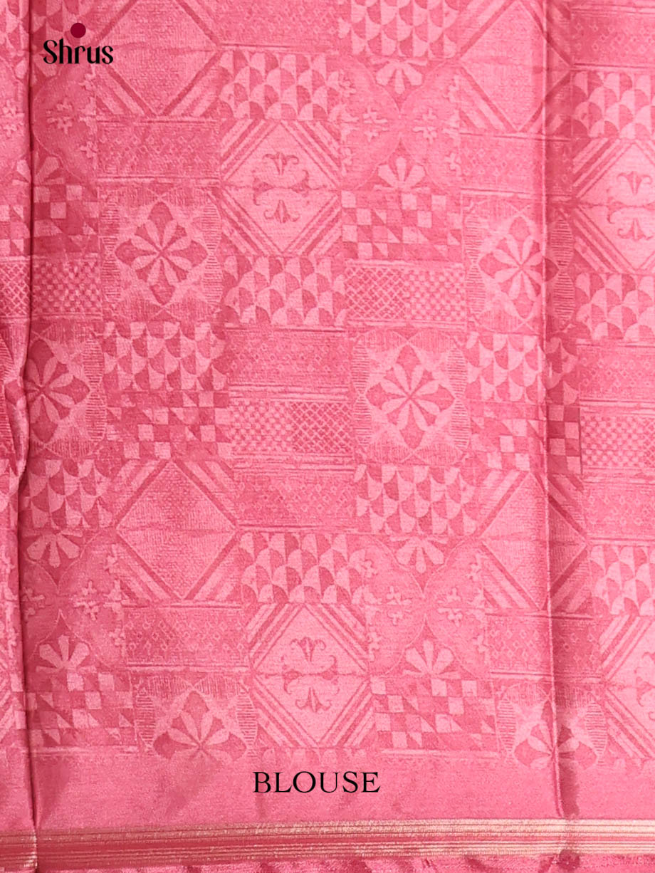 Cream & Pink - Art Modal Saree