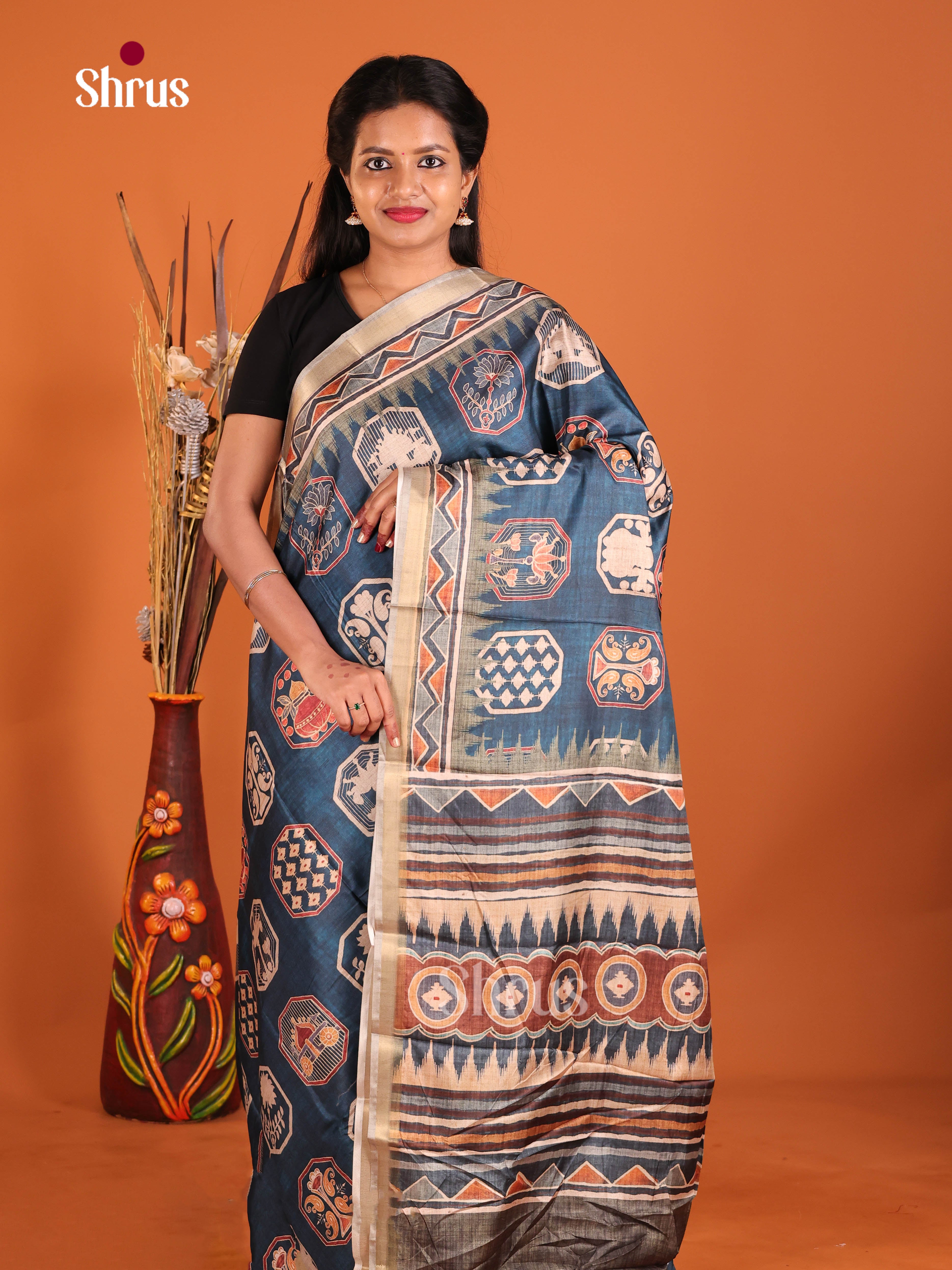 Blue - Art Modal Saree