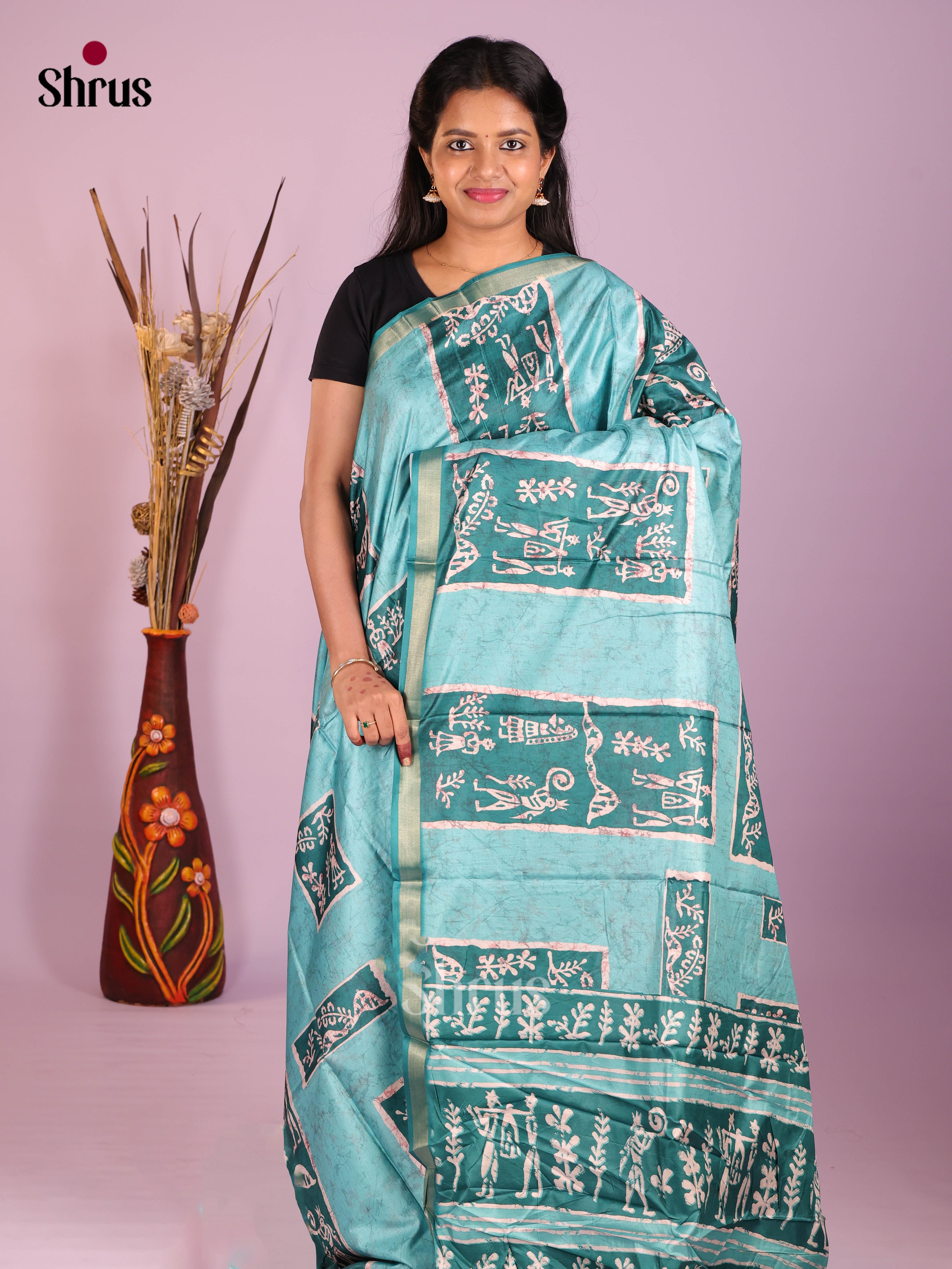 Teal Green - Art Modal Saree