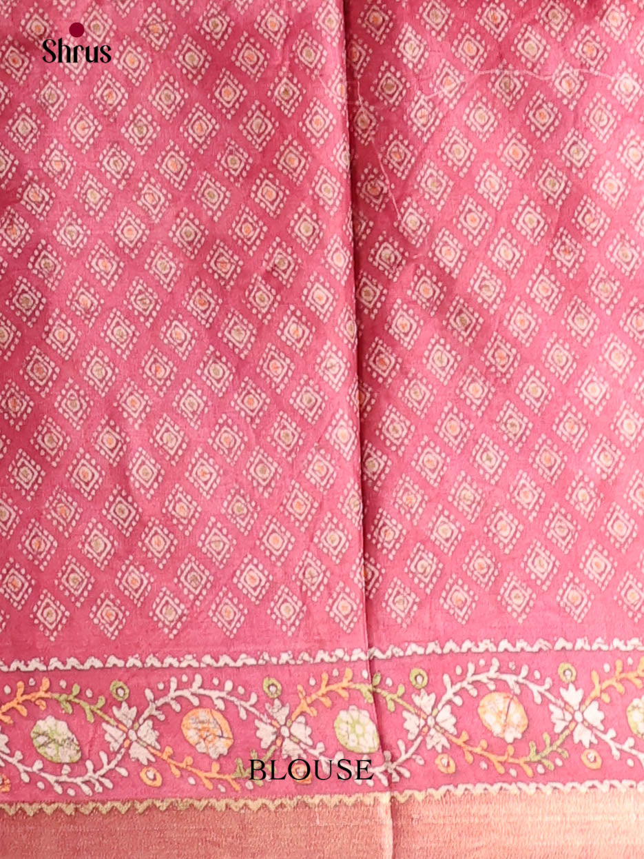 Blue & Pink - Art Modal Saree
