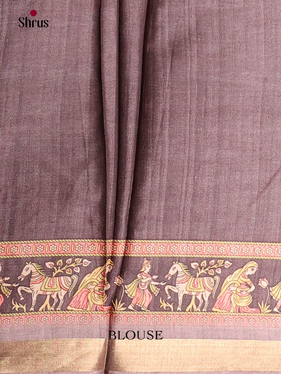 Brown & Coffee Brown - Art Modal Saree