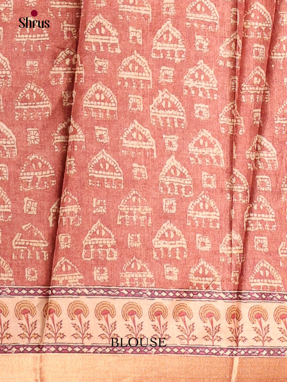 Blue & Brown - Art Modal Saree