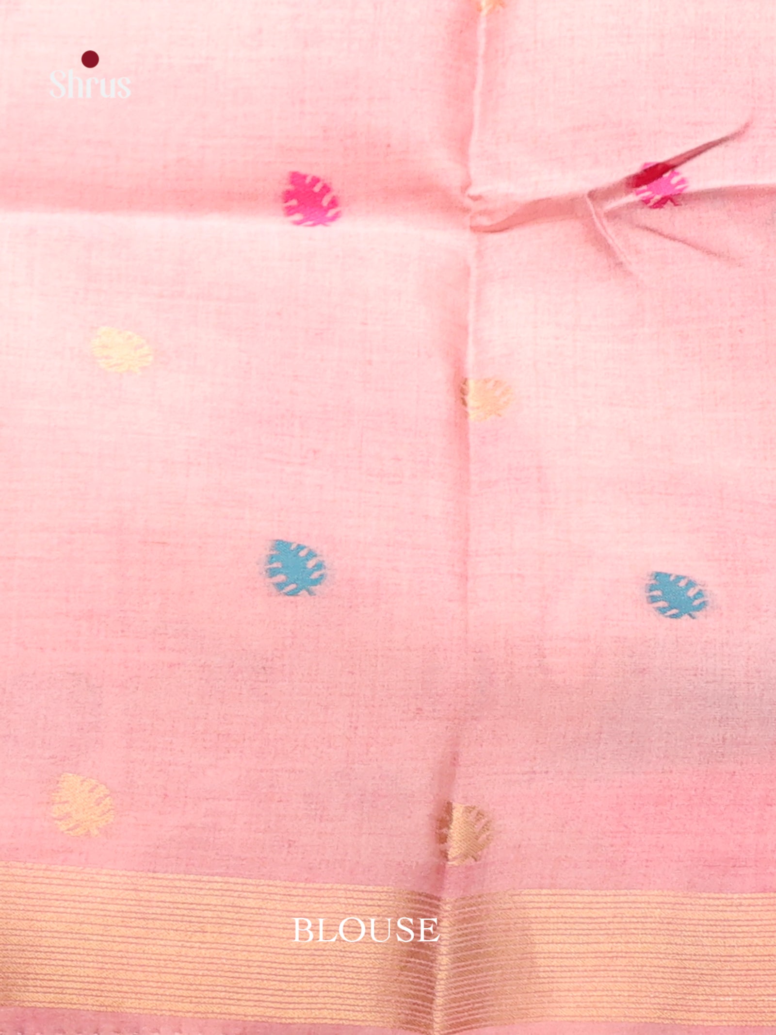 Peach & Pink - Semi Tussar Saree