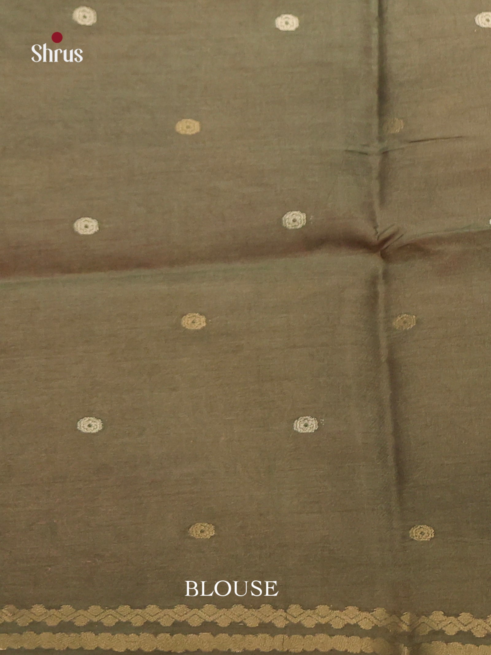 Brown & Green - Semi Tussar Saree