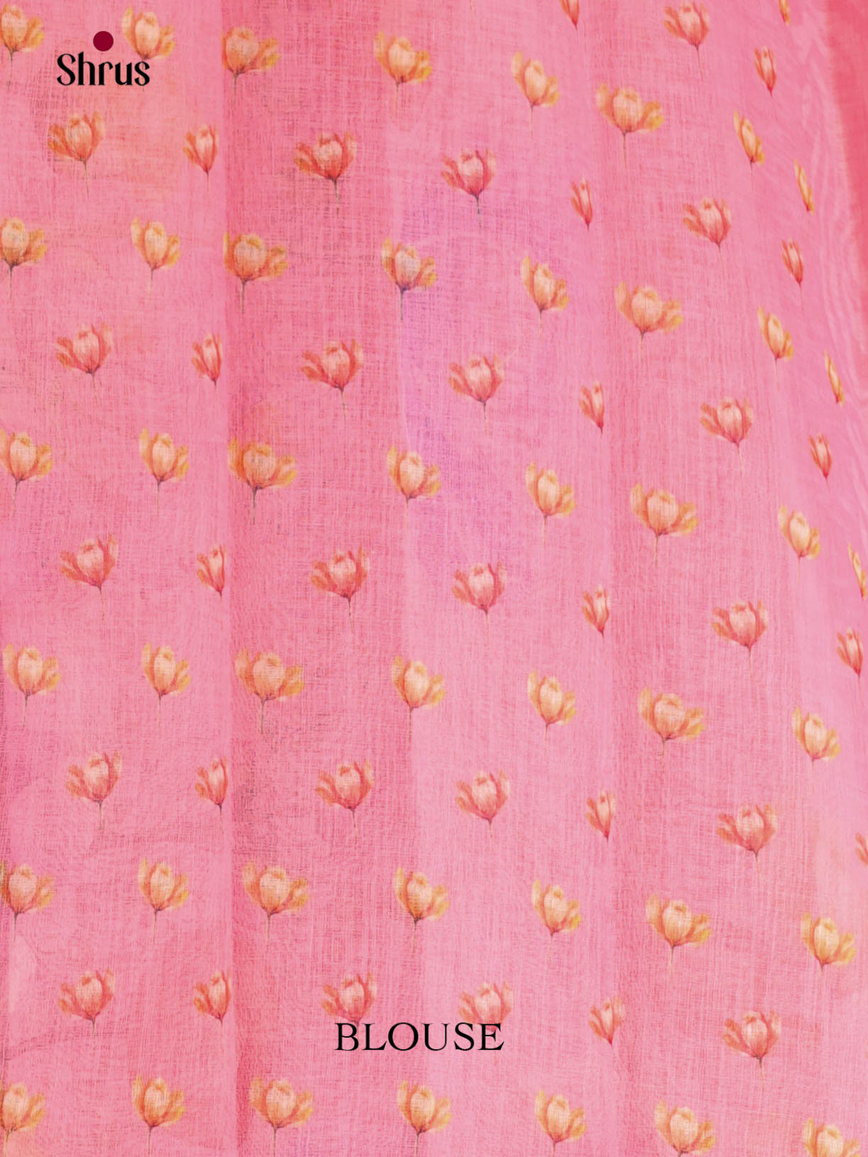 Pink - Linen Cotton Saree