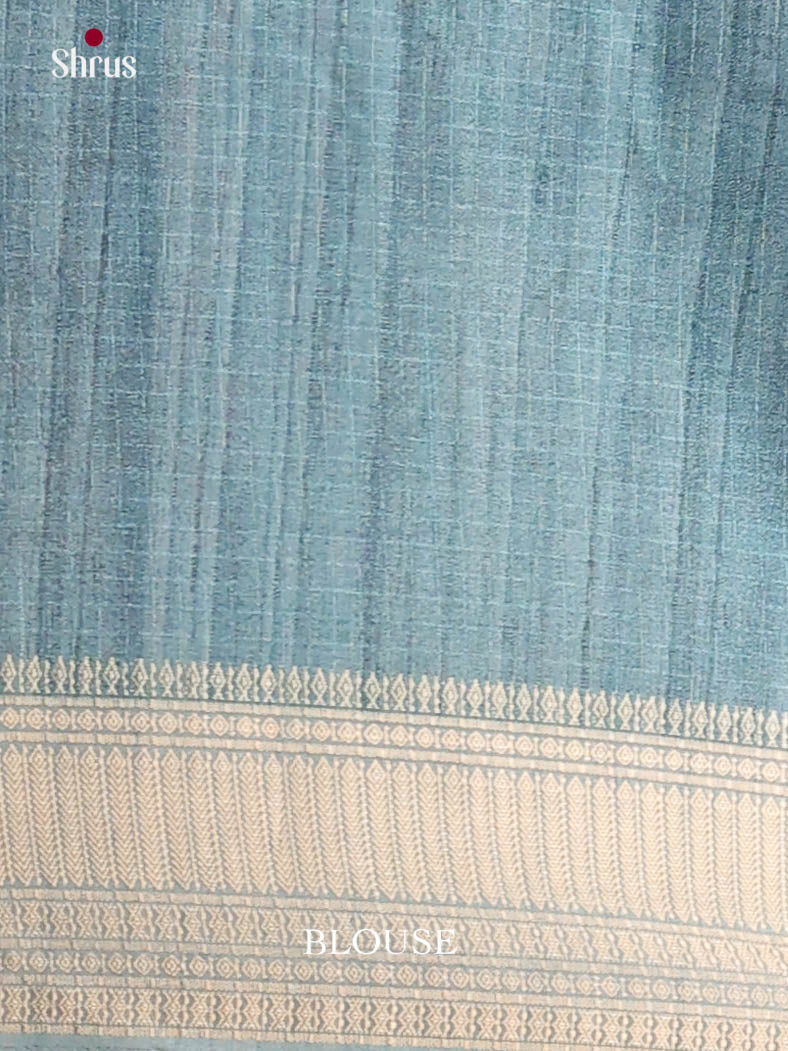 Pink & Blue - Semi Dola silk Saree - Shop on Shrus.com