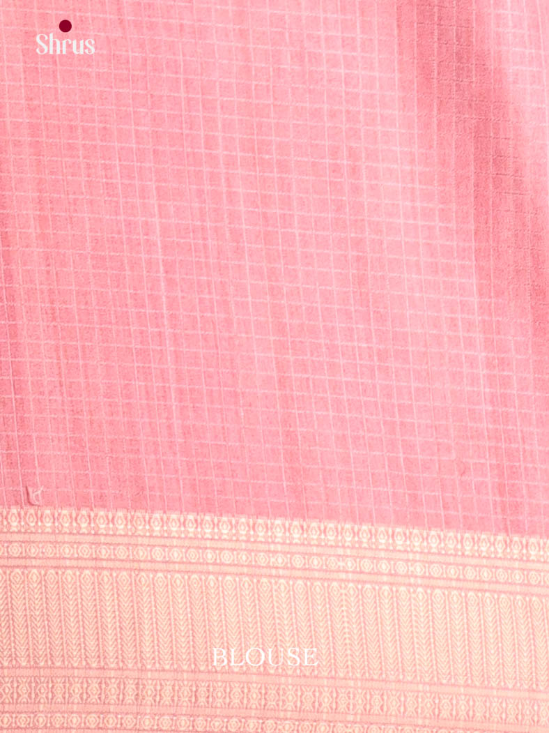 Grey & Pink - Semi Dola silk Saree - Shop on Shrus.com