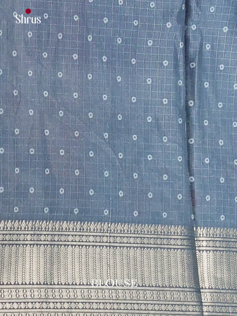 Purple & Blue - Semi Dola silk Saree