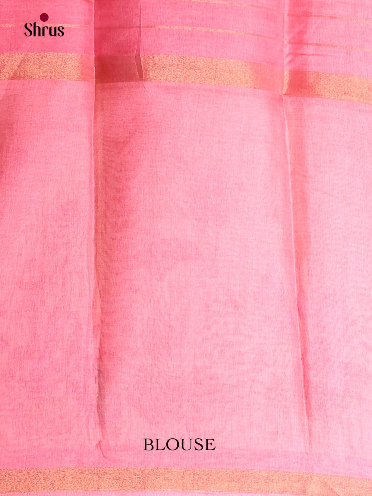 Cream & Pink - Semi matka Saree