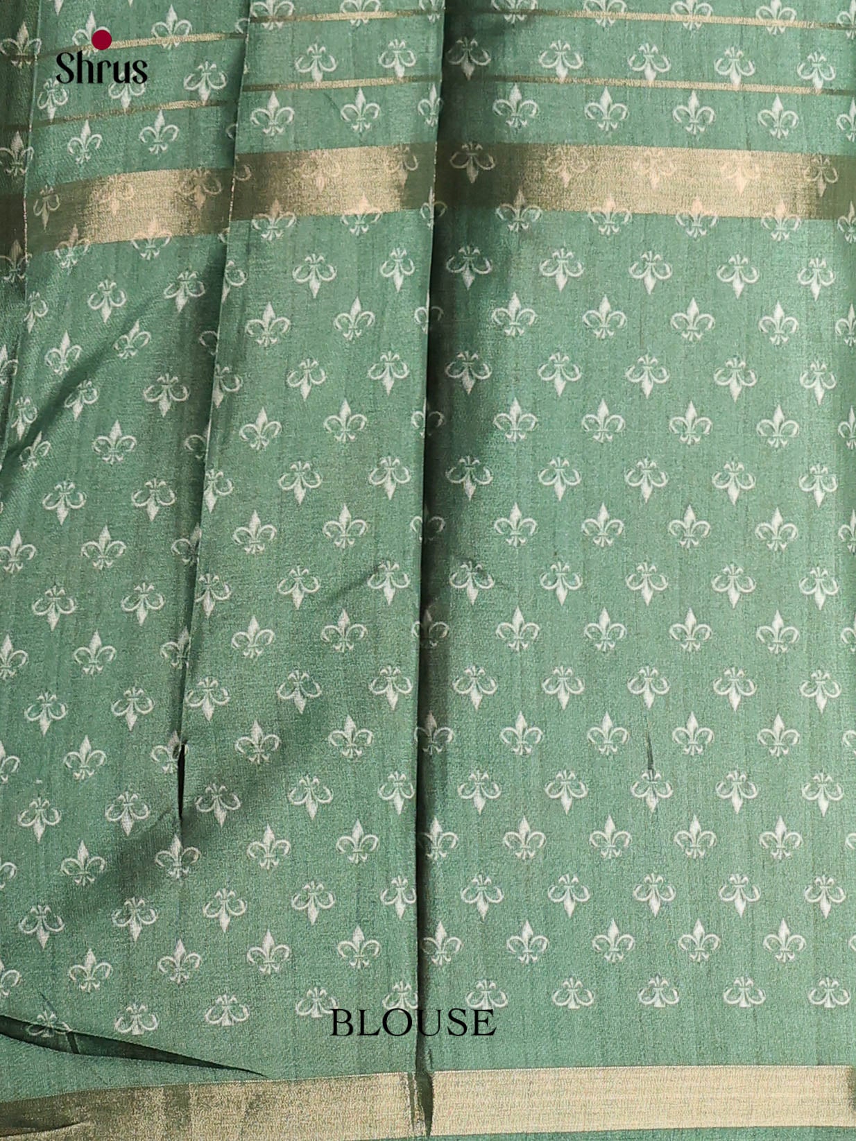 Green & Cream - Semi matka Saree