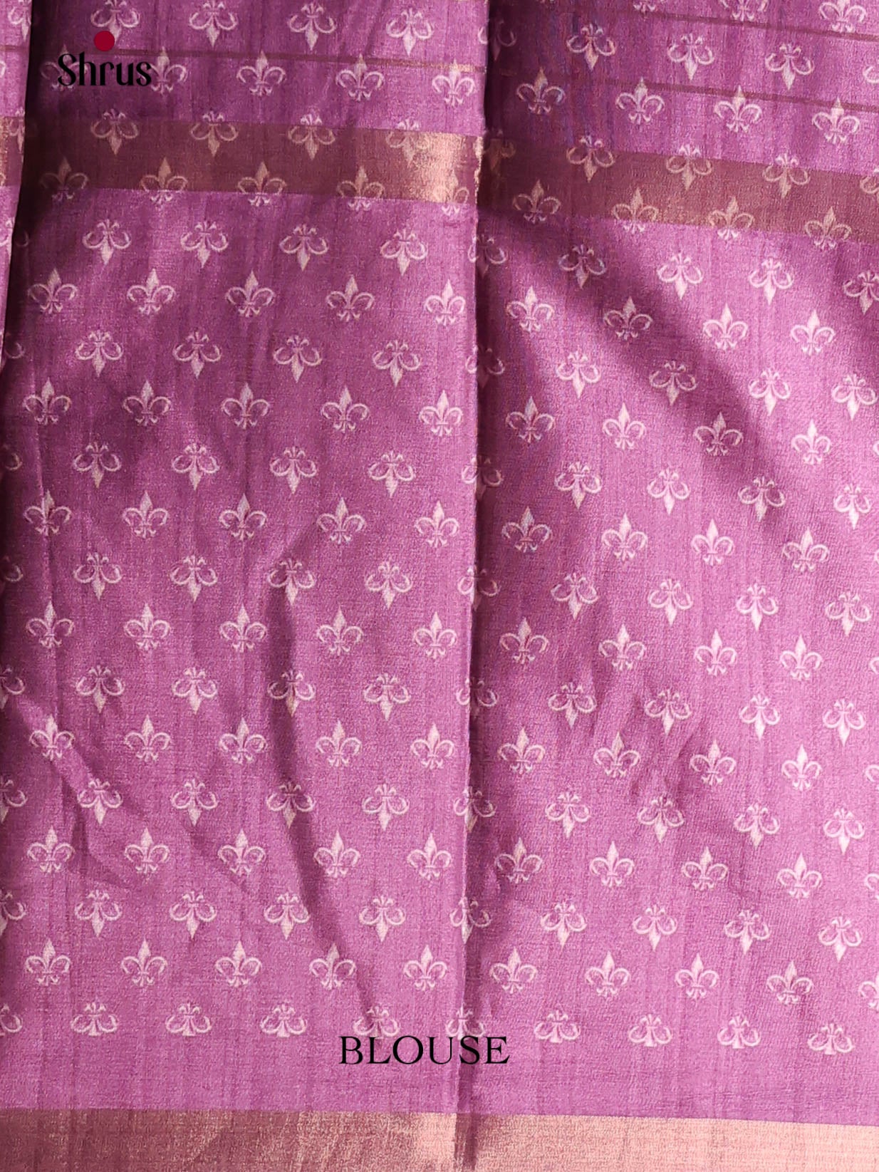 Purple & Cream- Semi matka Saree