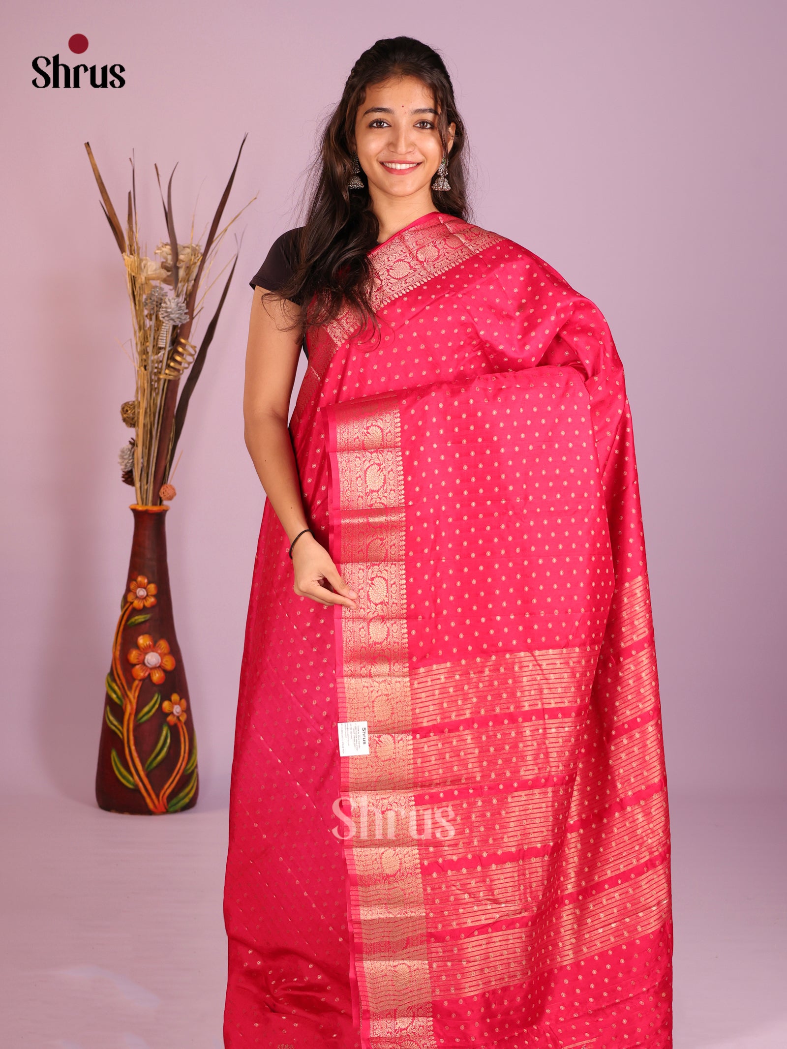 DIS09481 - Semi Rawsilk Saree