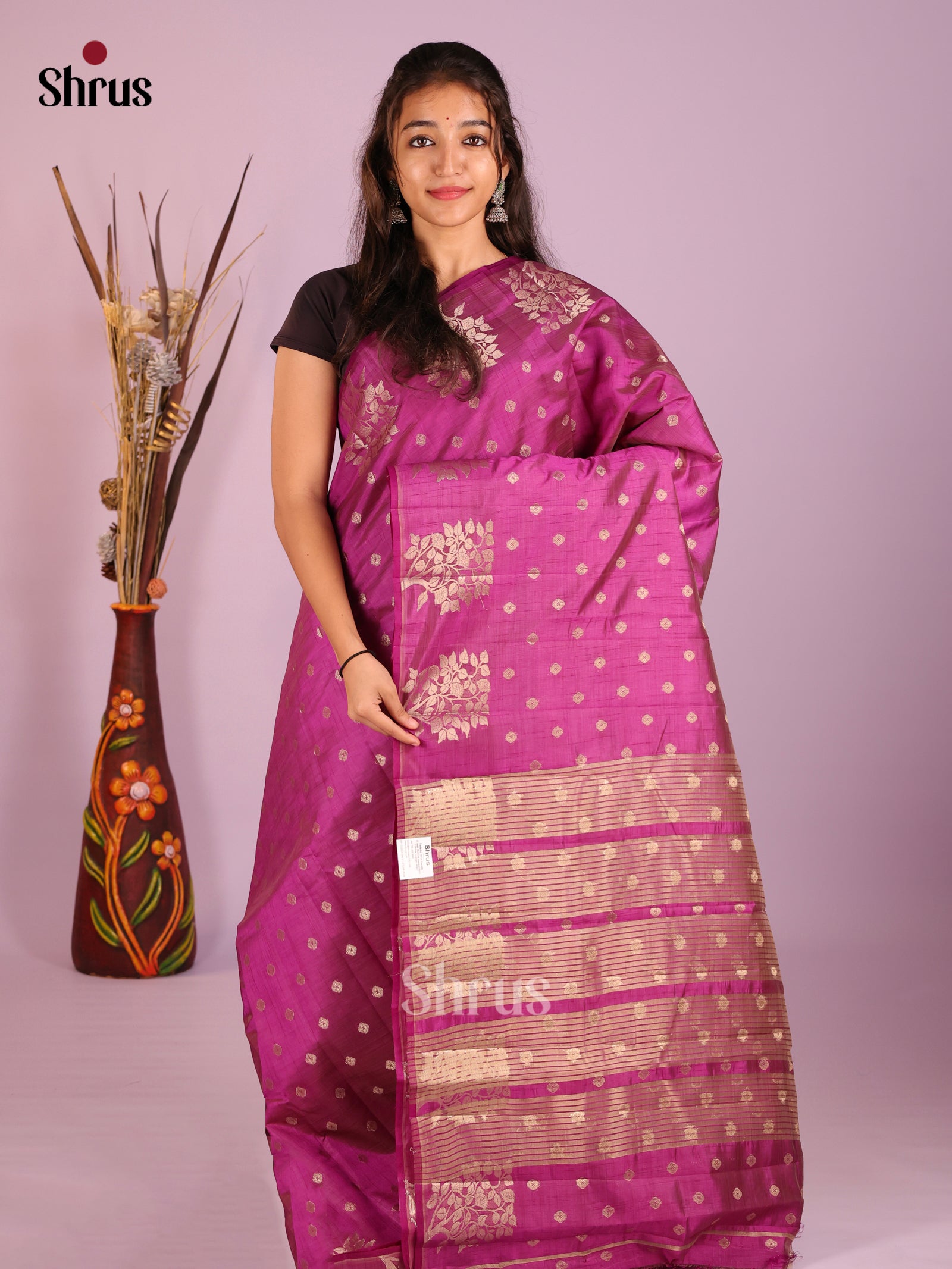 DIS09504 - Semi Rawsilk Saree