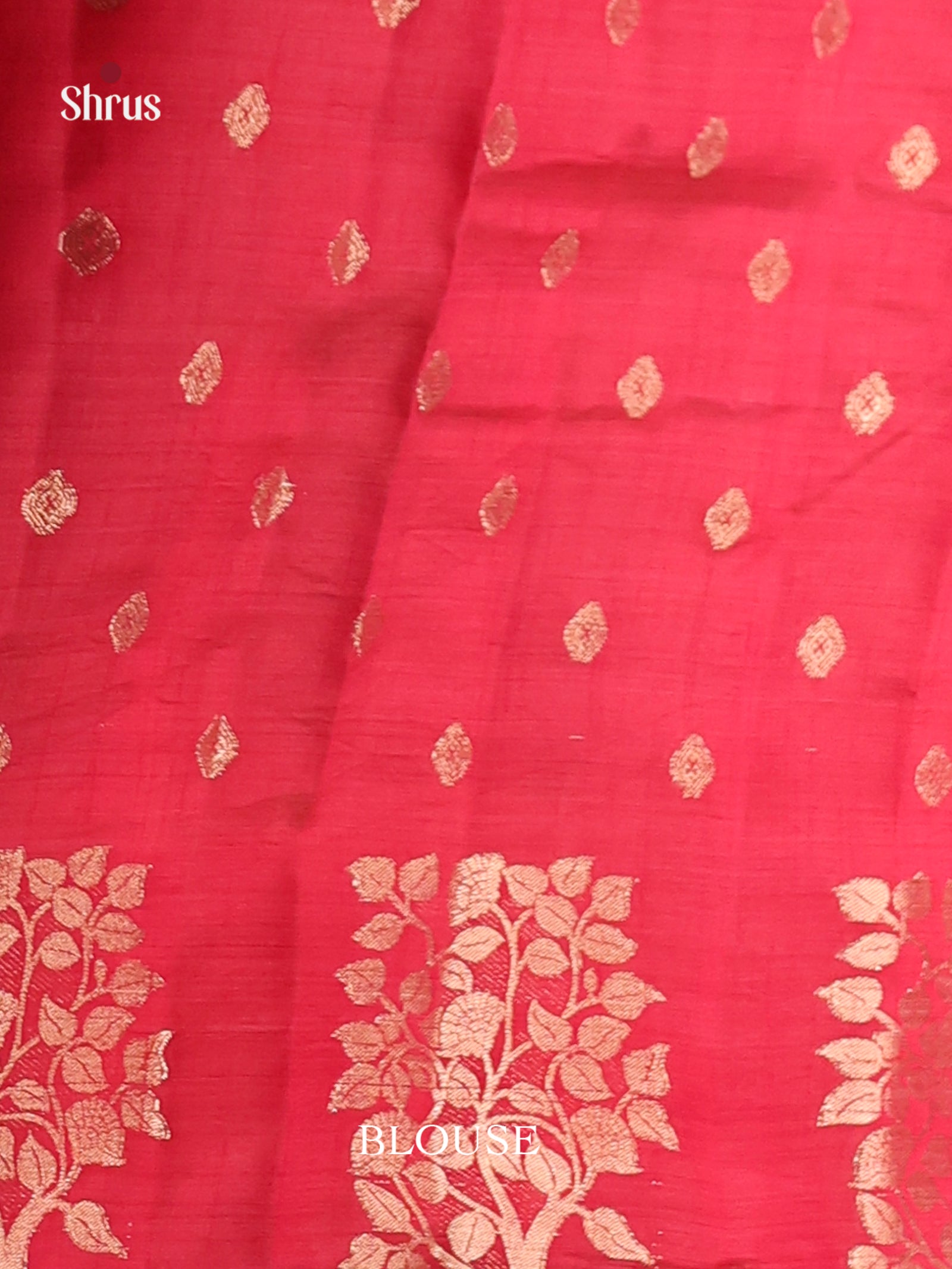 Red- Semi Rawsilk Saree