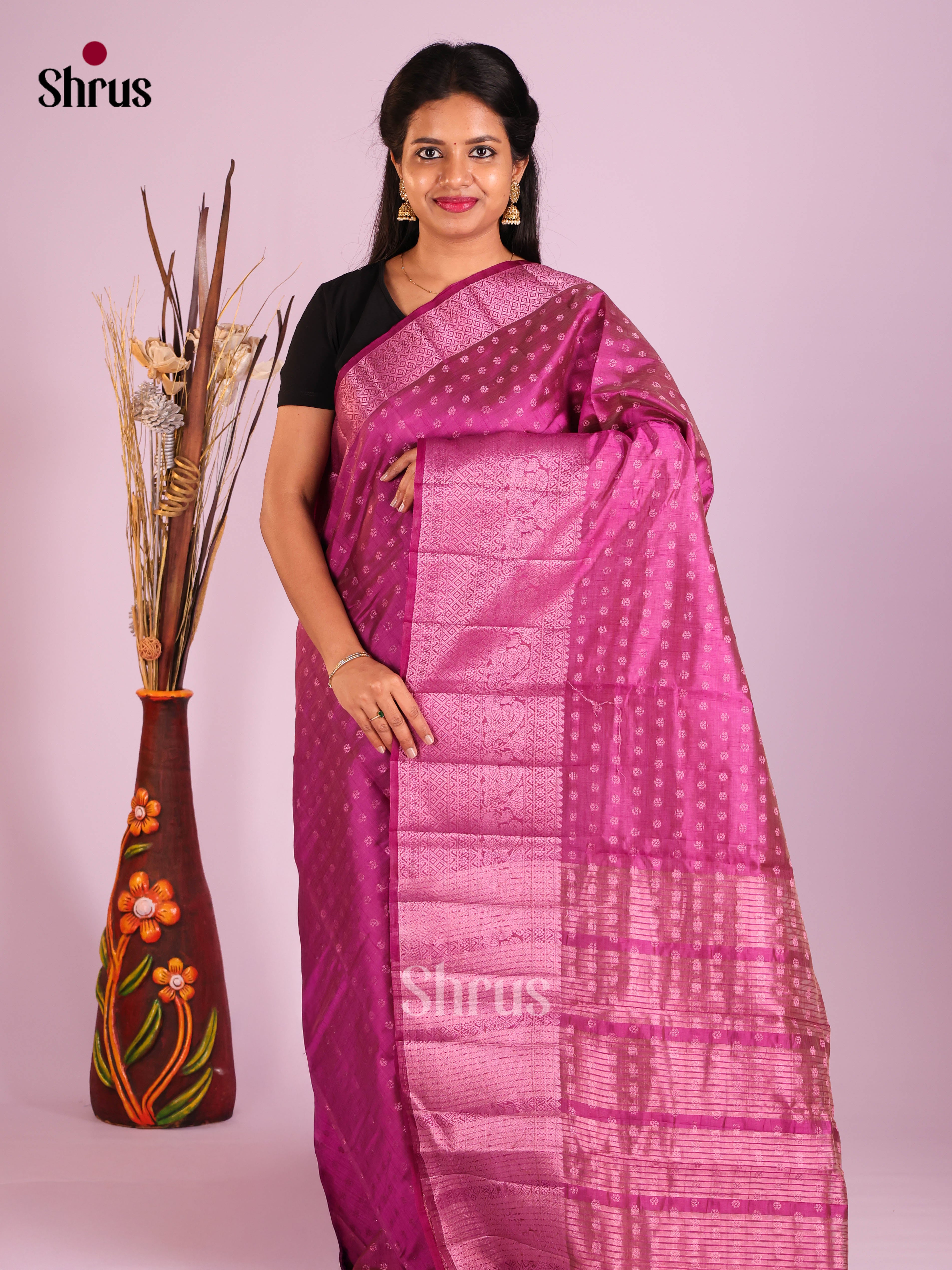 DIS09533 - Semi Rawsilk Saree