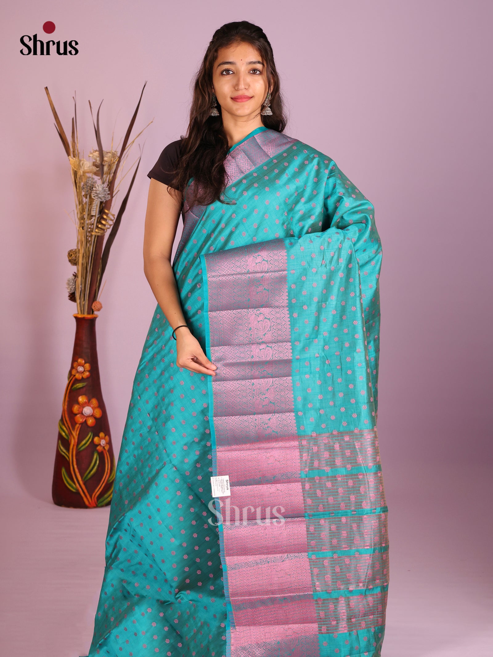 DIS09534 - Semi Rawsilk Saree