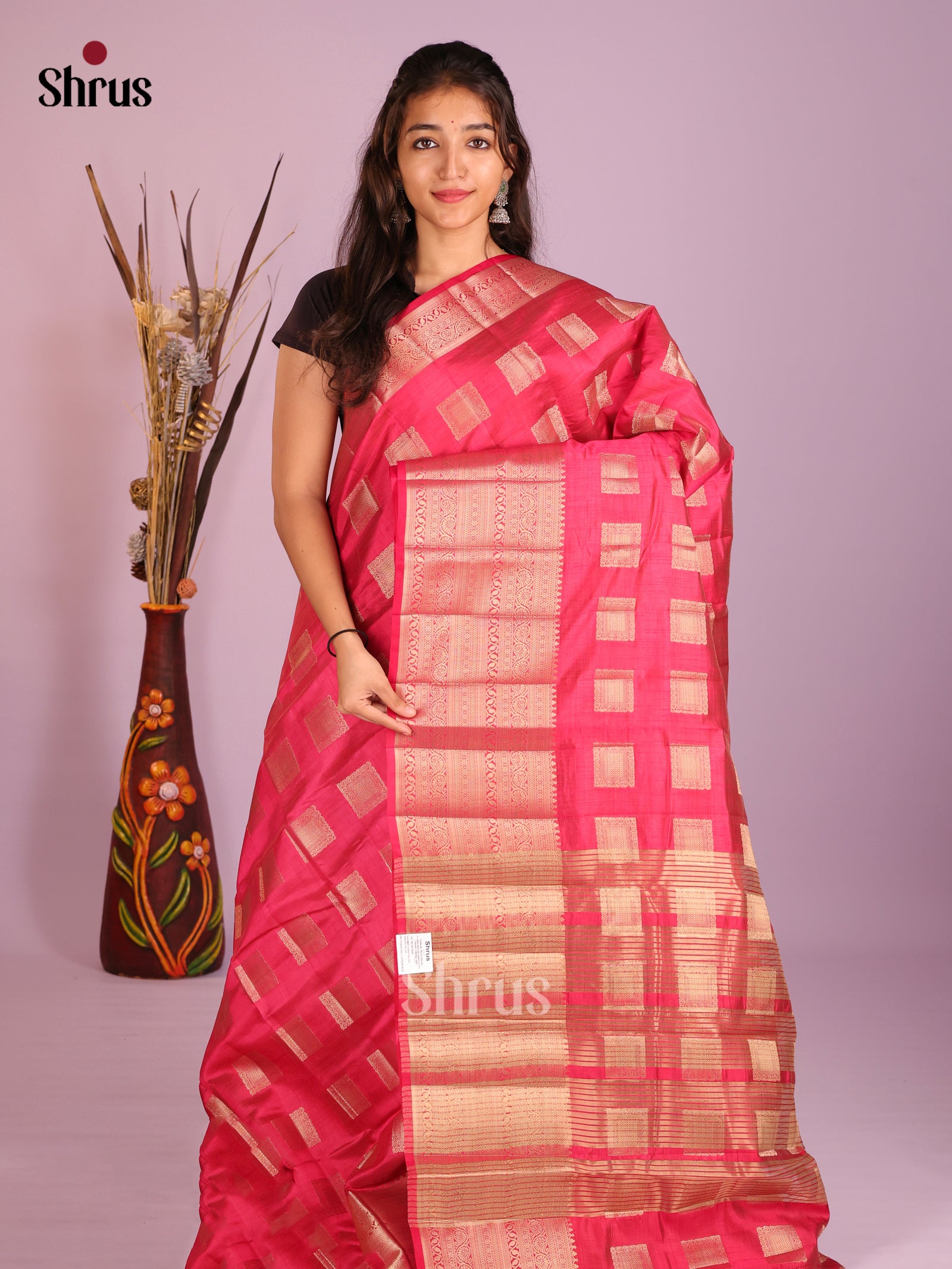 DIS09543 - Semi Rawsilk Saree