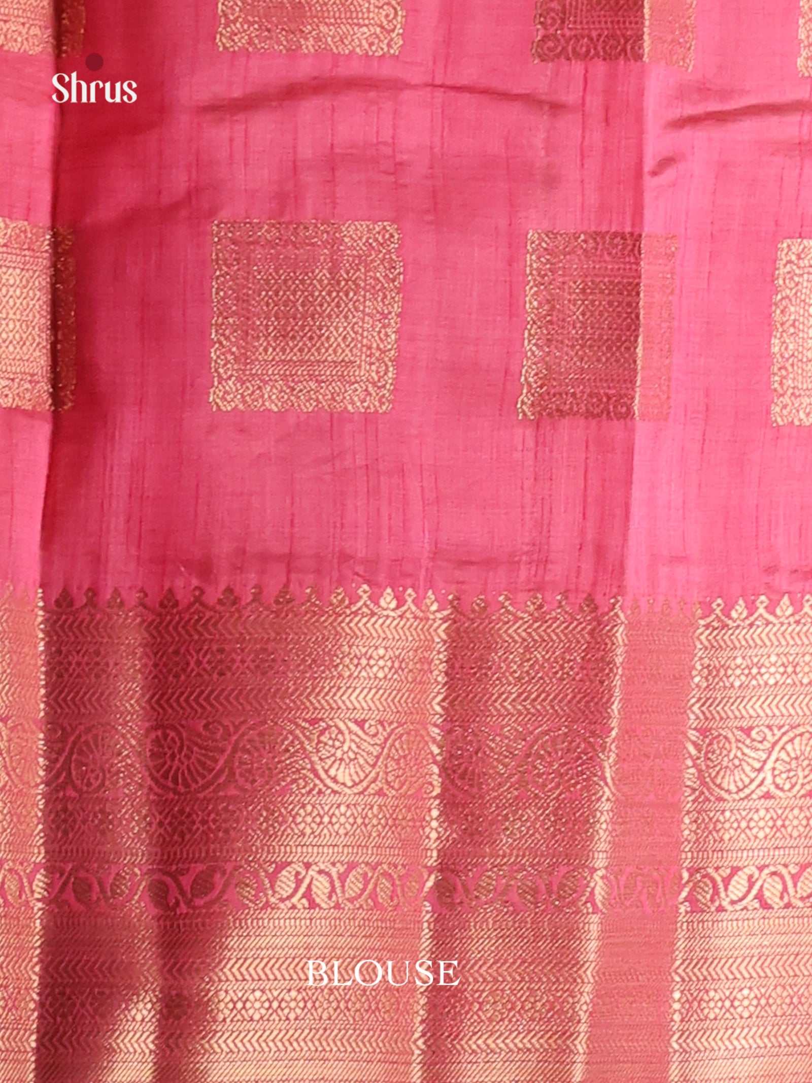 Pink - Semi Rawsilk Saree