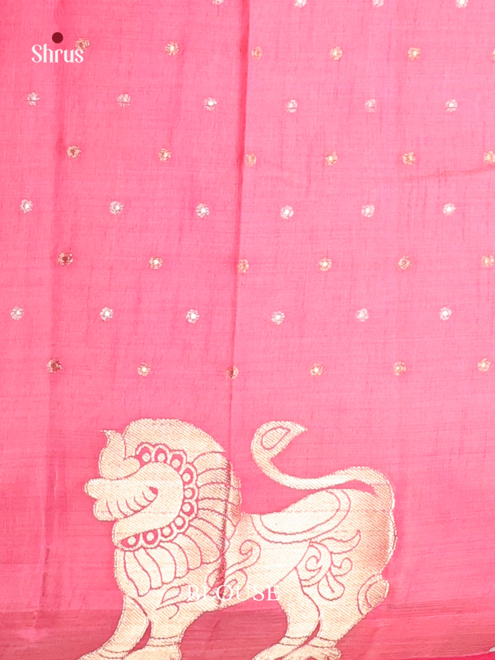 Pink- Semi Rawsilk Saree