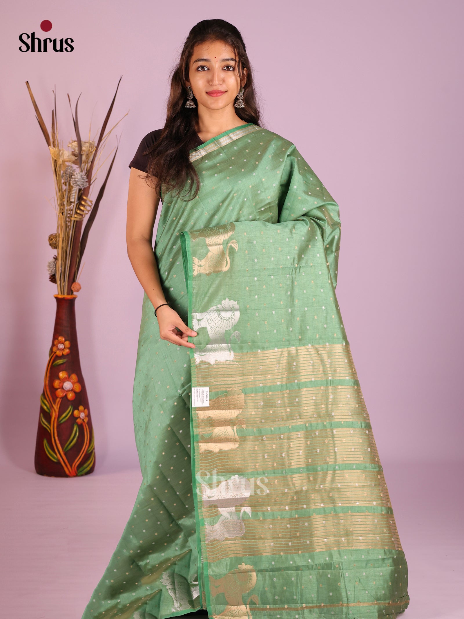 DIS09567 - Semi Rawsilk Saree