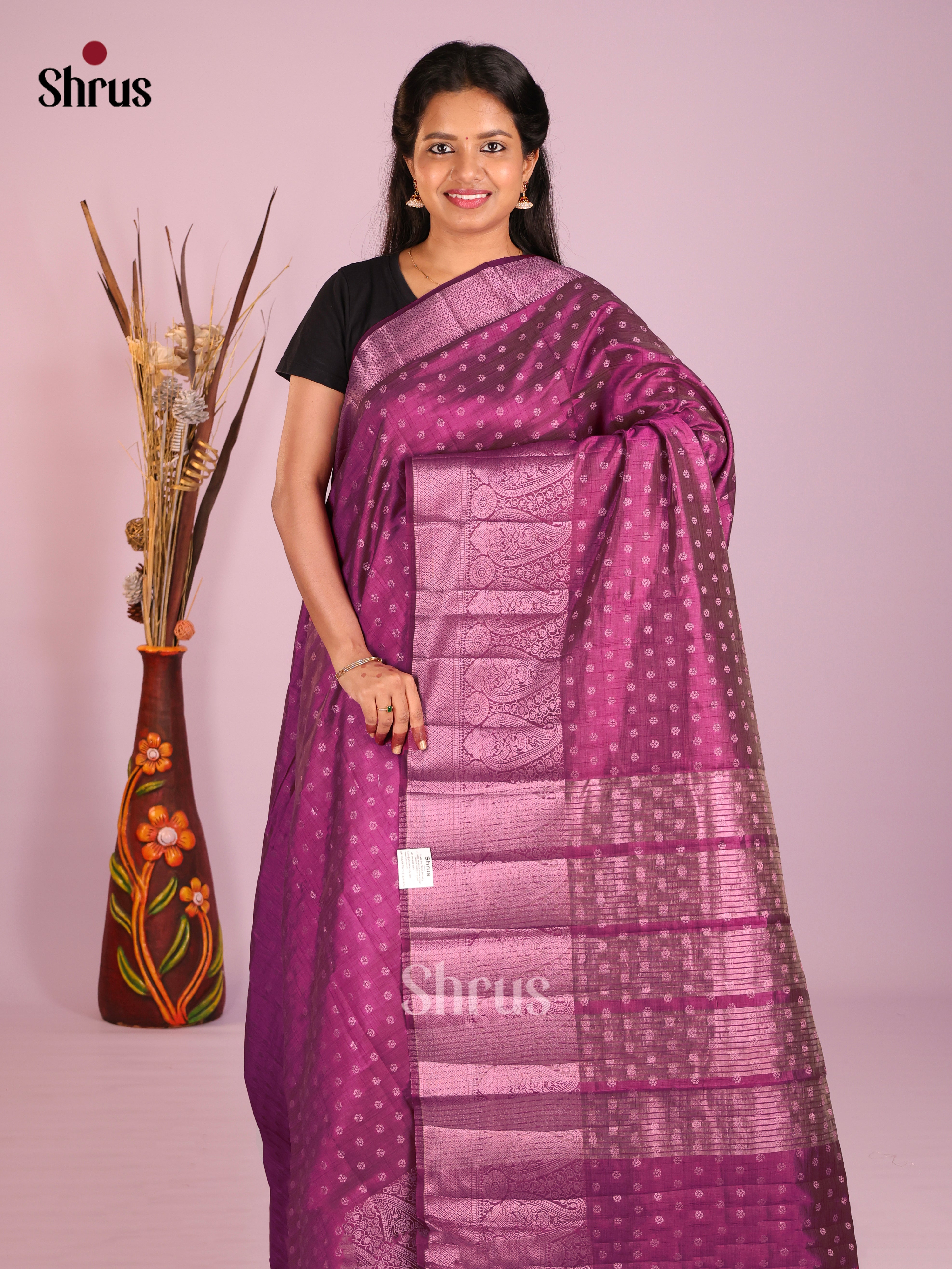 DIS09572 - Semi Rawsilk Saree