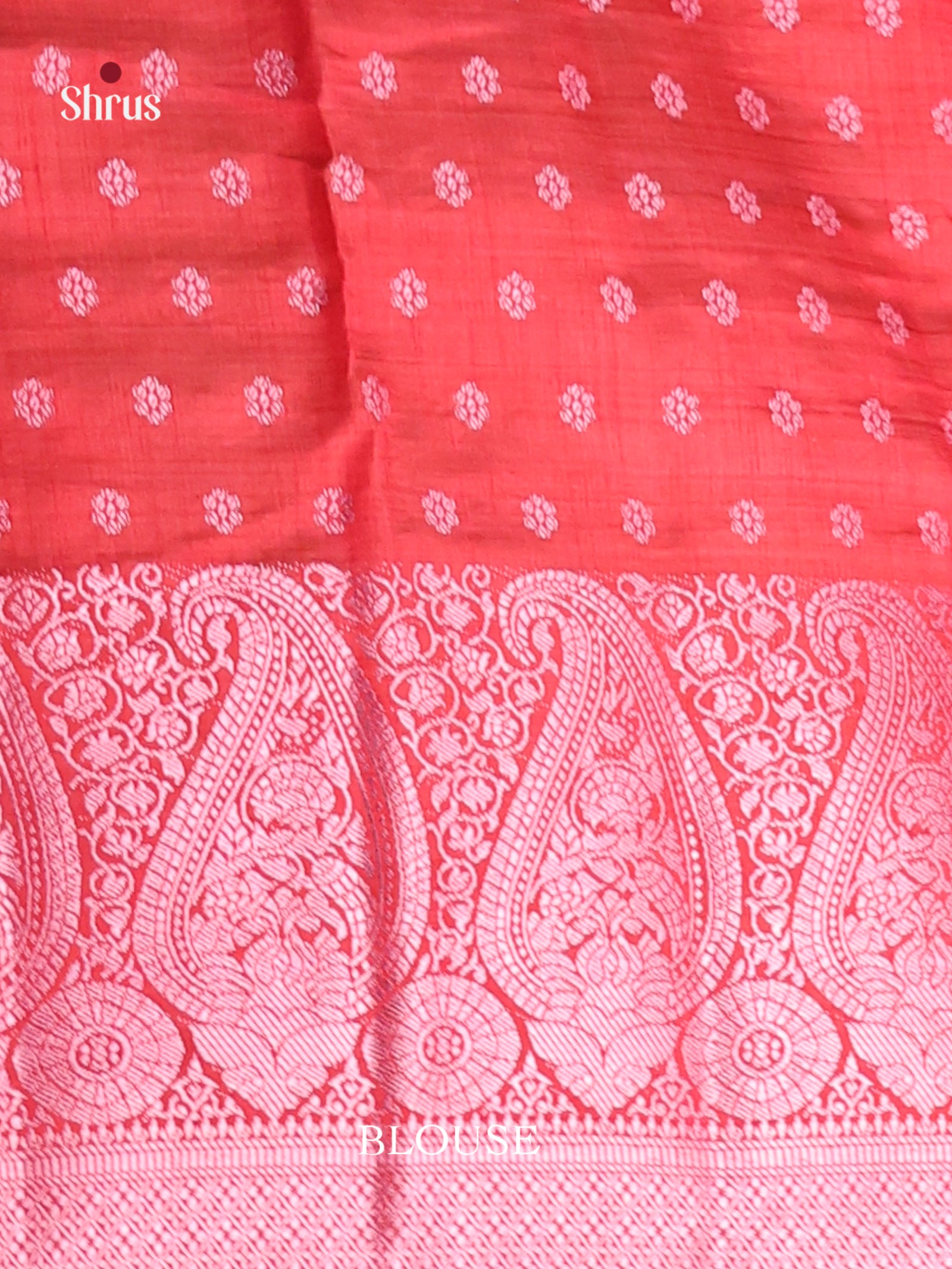 Red - Semi Rawsilk Saree