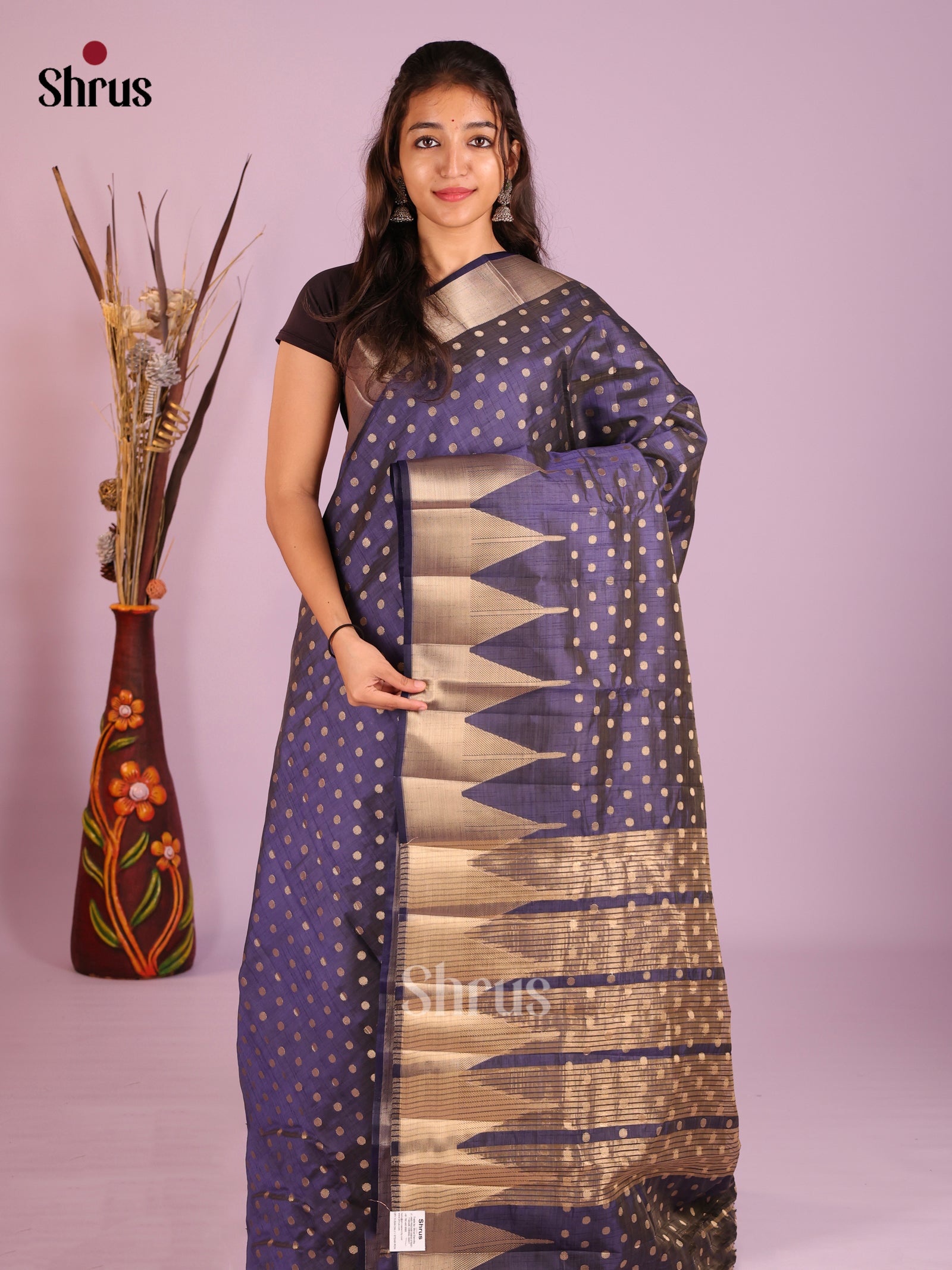 DIS09609 - Semi Rawsilk Saree