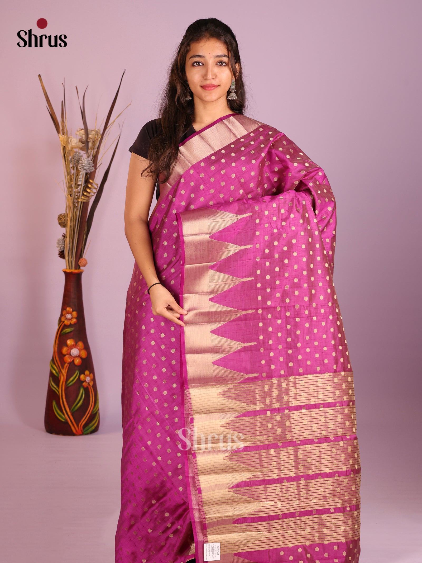 DIS09610 - Semi Rawsilk Saree