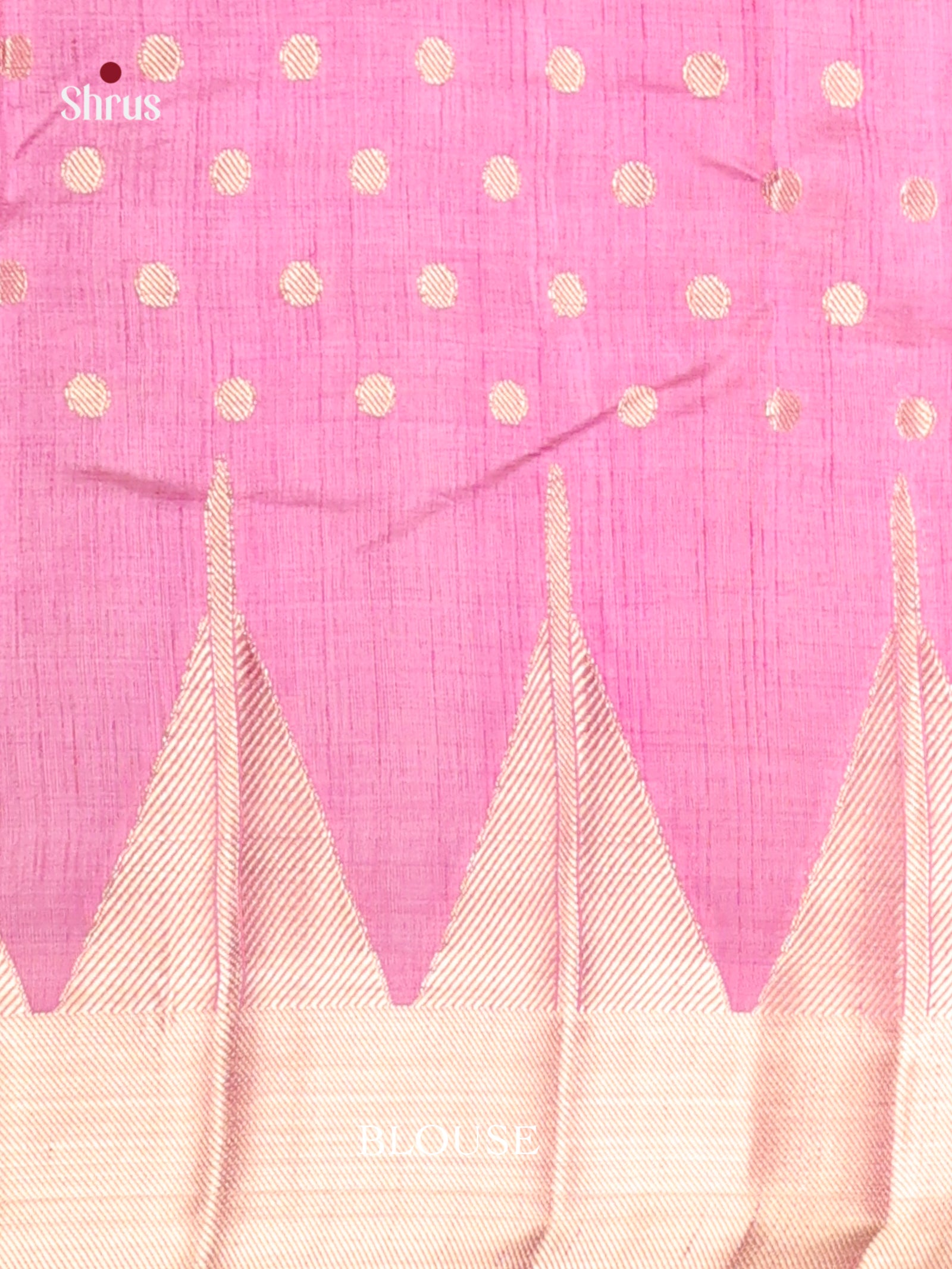 Pink - Semi Rawsilk Saree