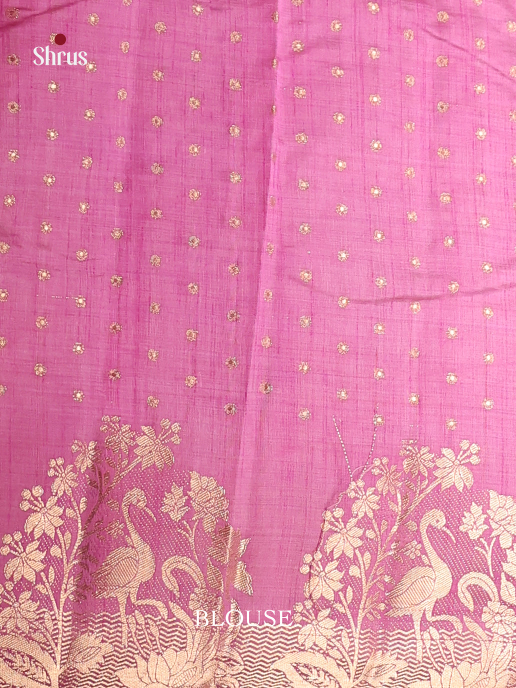 Pink- Semi Rawsilk Saree