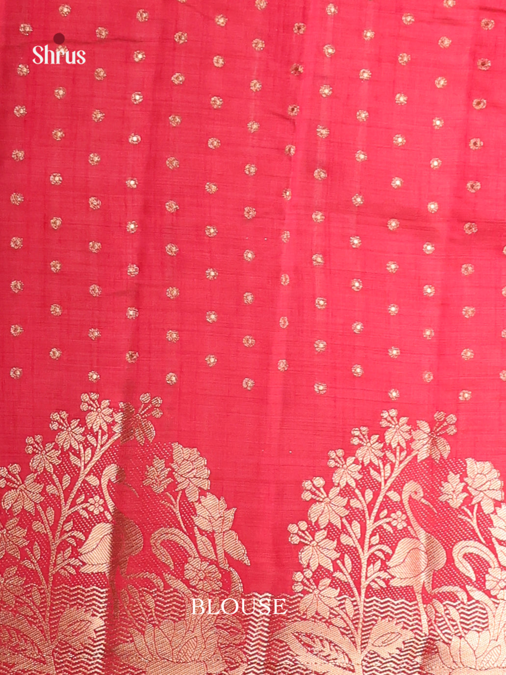 Reddish Pink- Semi Rawsilk Saree