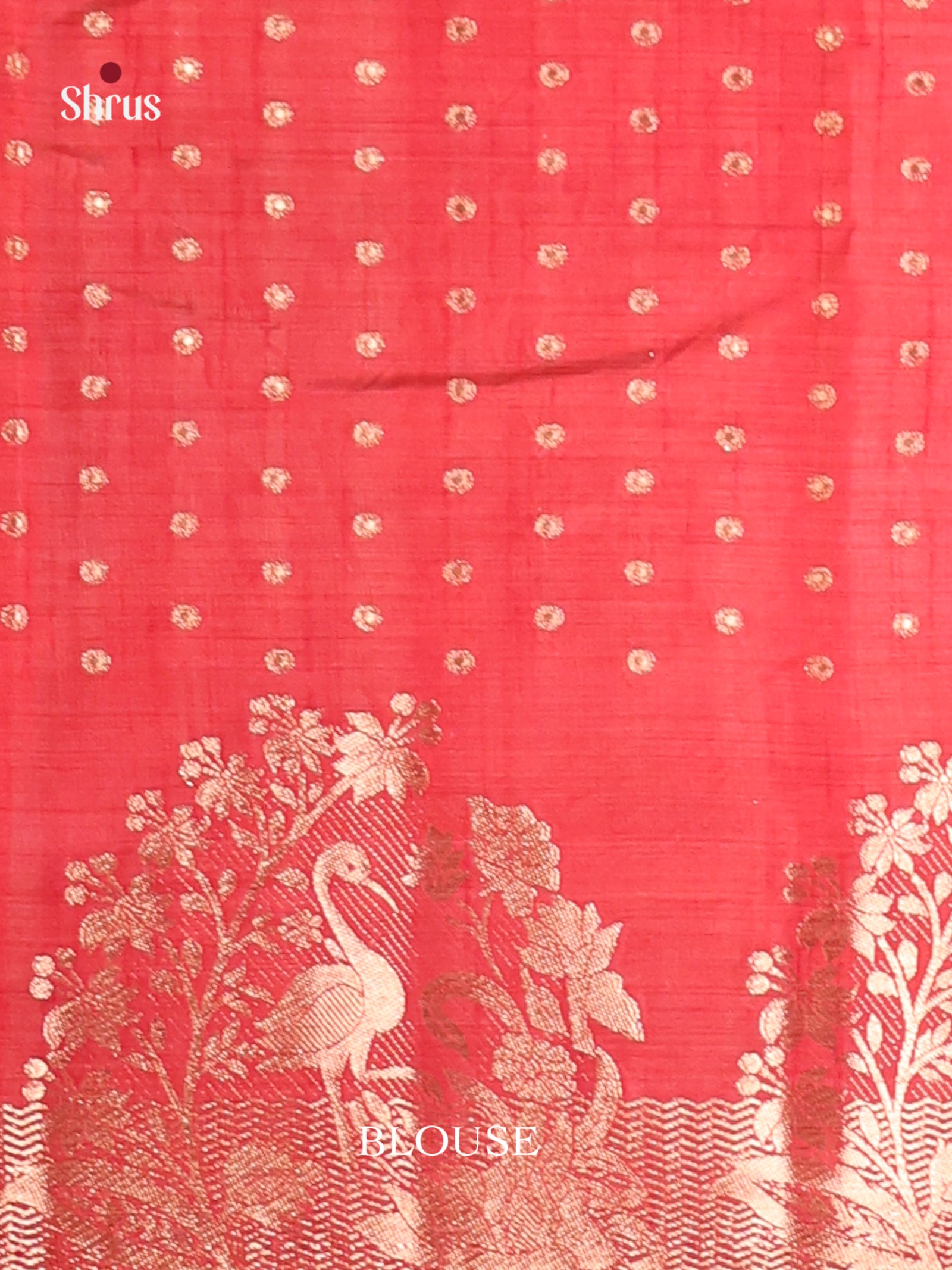 Red - Semi Rawsilk Saree