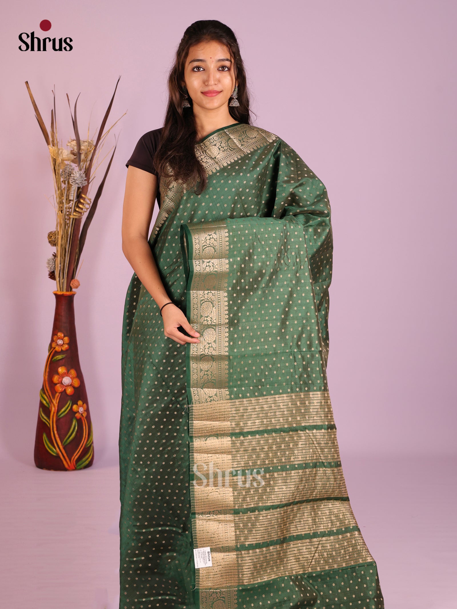 DIS09627 - Semi Rawsilk Saree