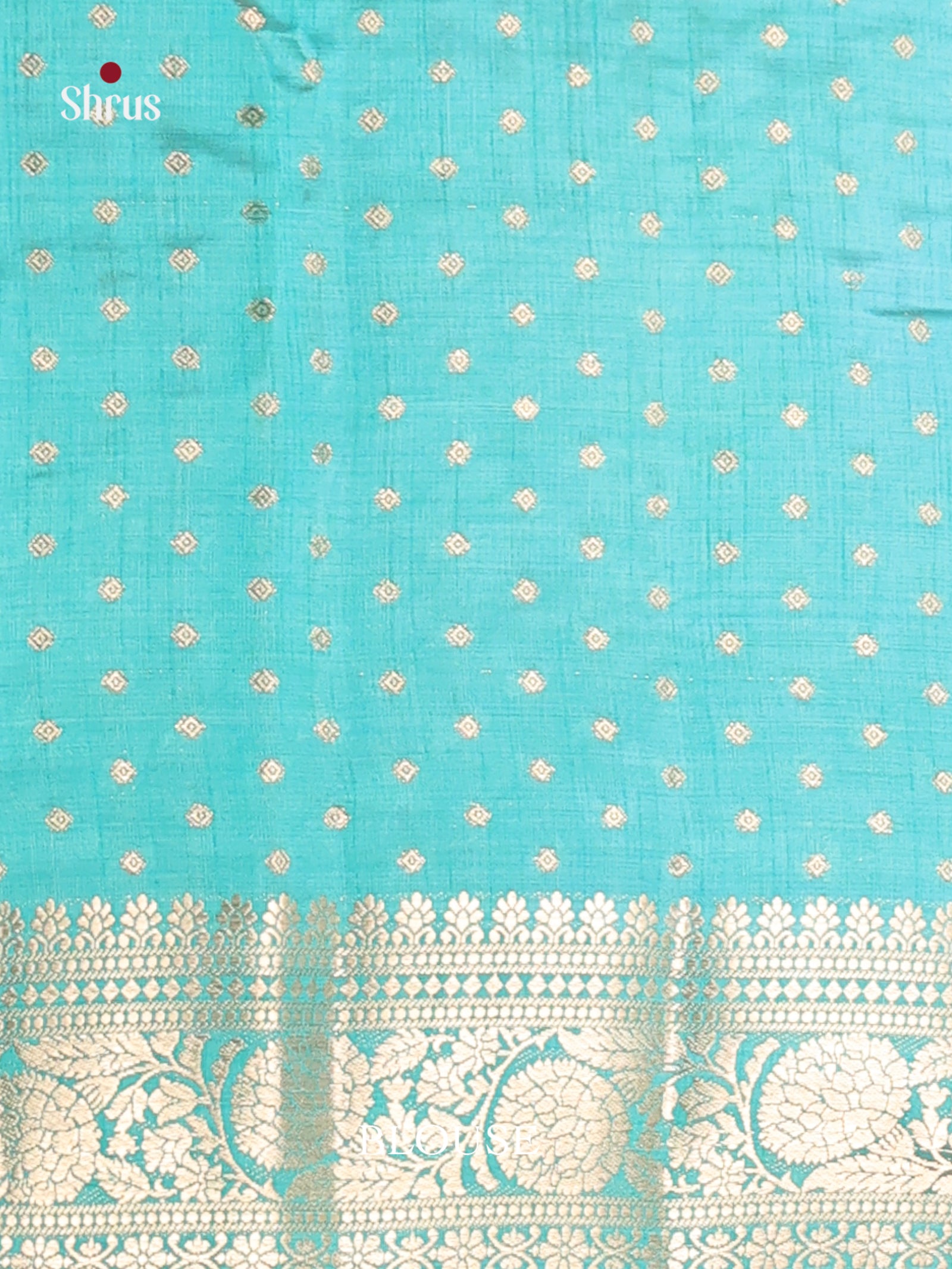 Teal - Semi Rawsilk Saree