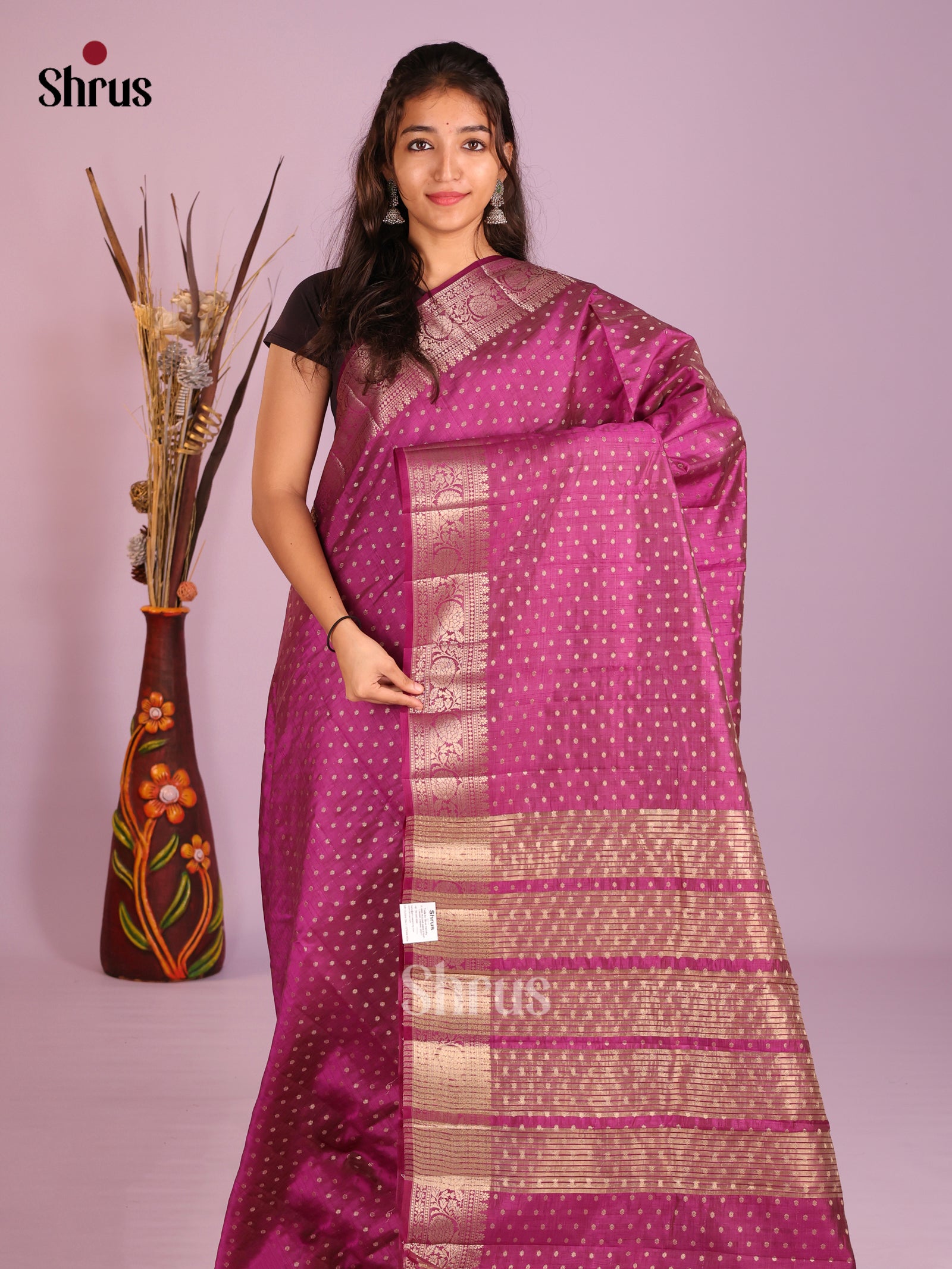 DIS09636 - Semi Rawsilk Saree