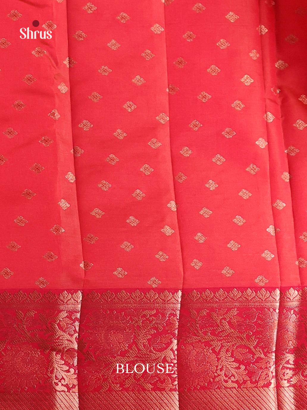 Red- Semi Rawsilk Saree