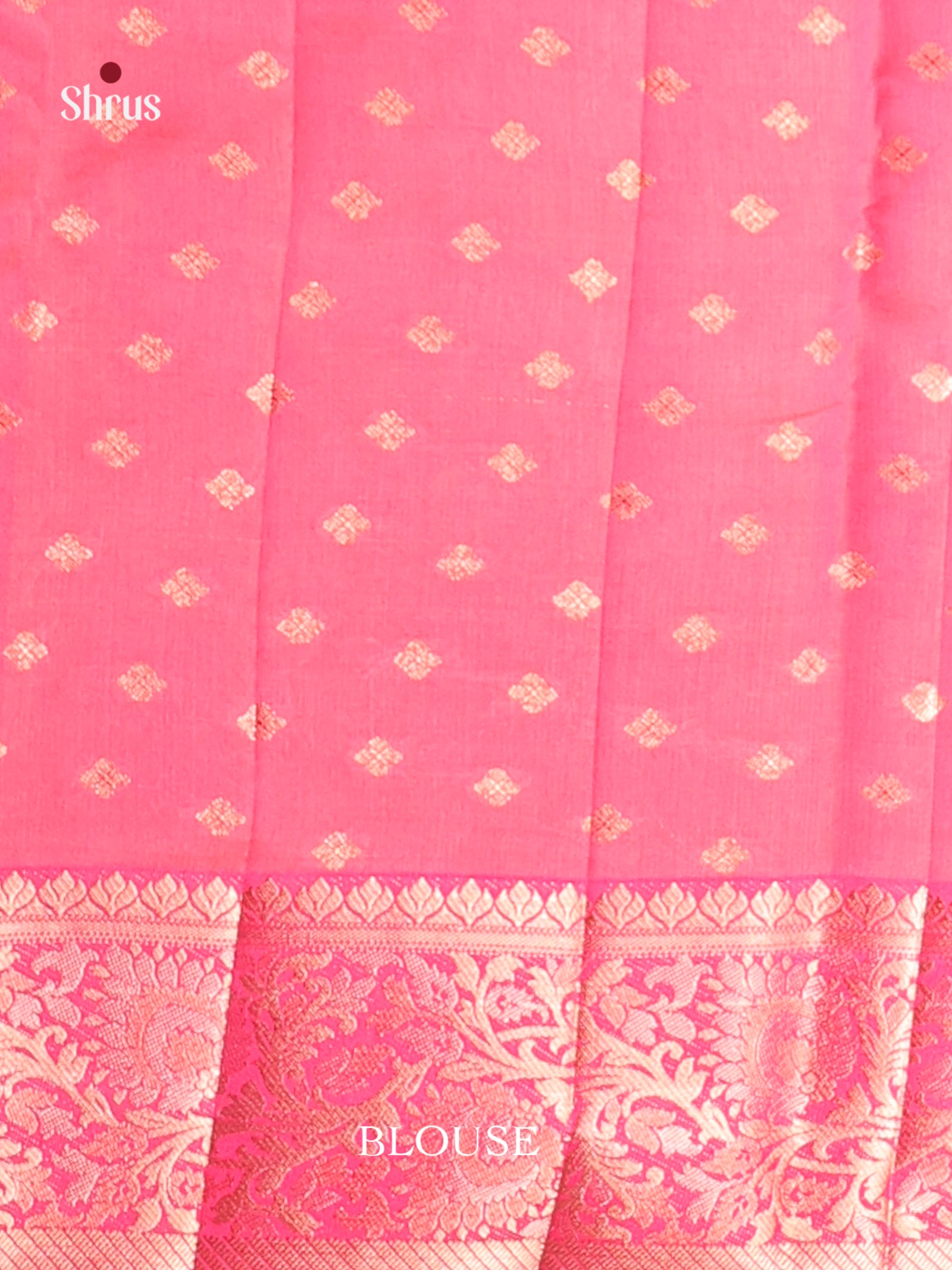 Pink - Semi Rawsilk Saree