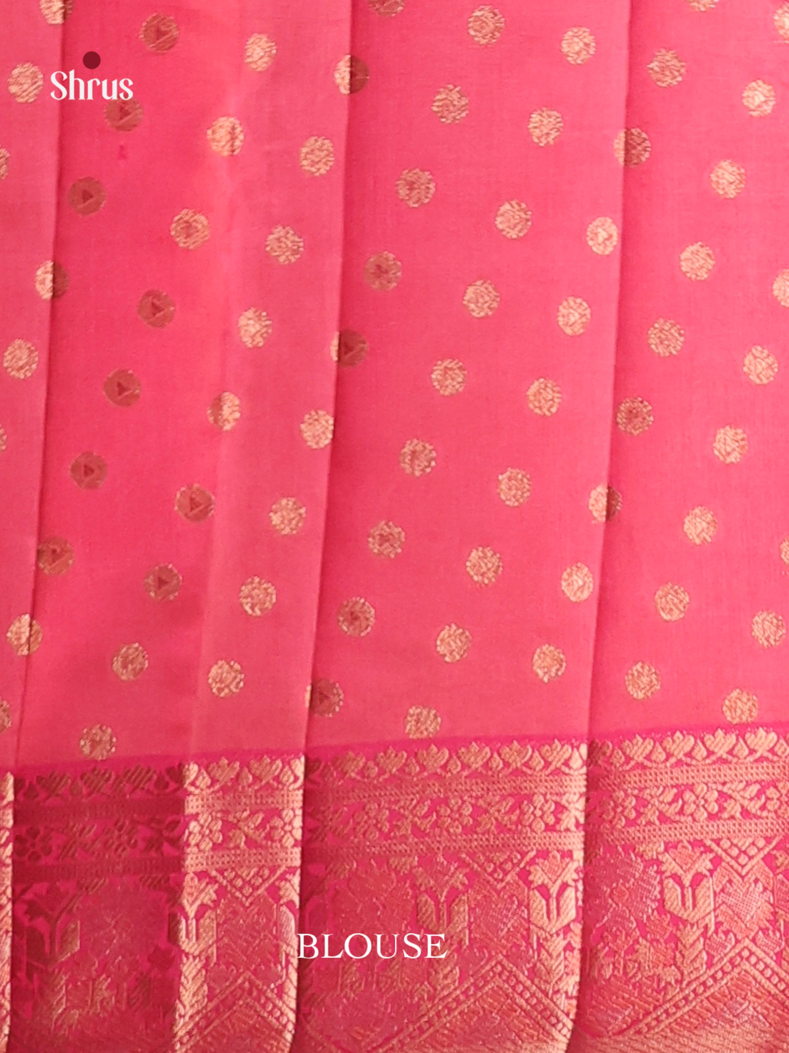Pink - Semi Rawsilk Saree