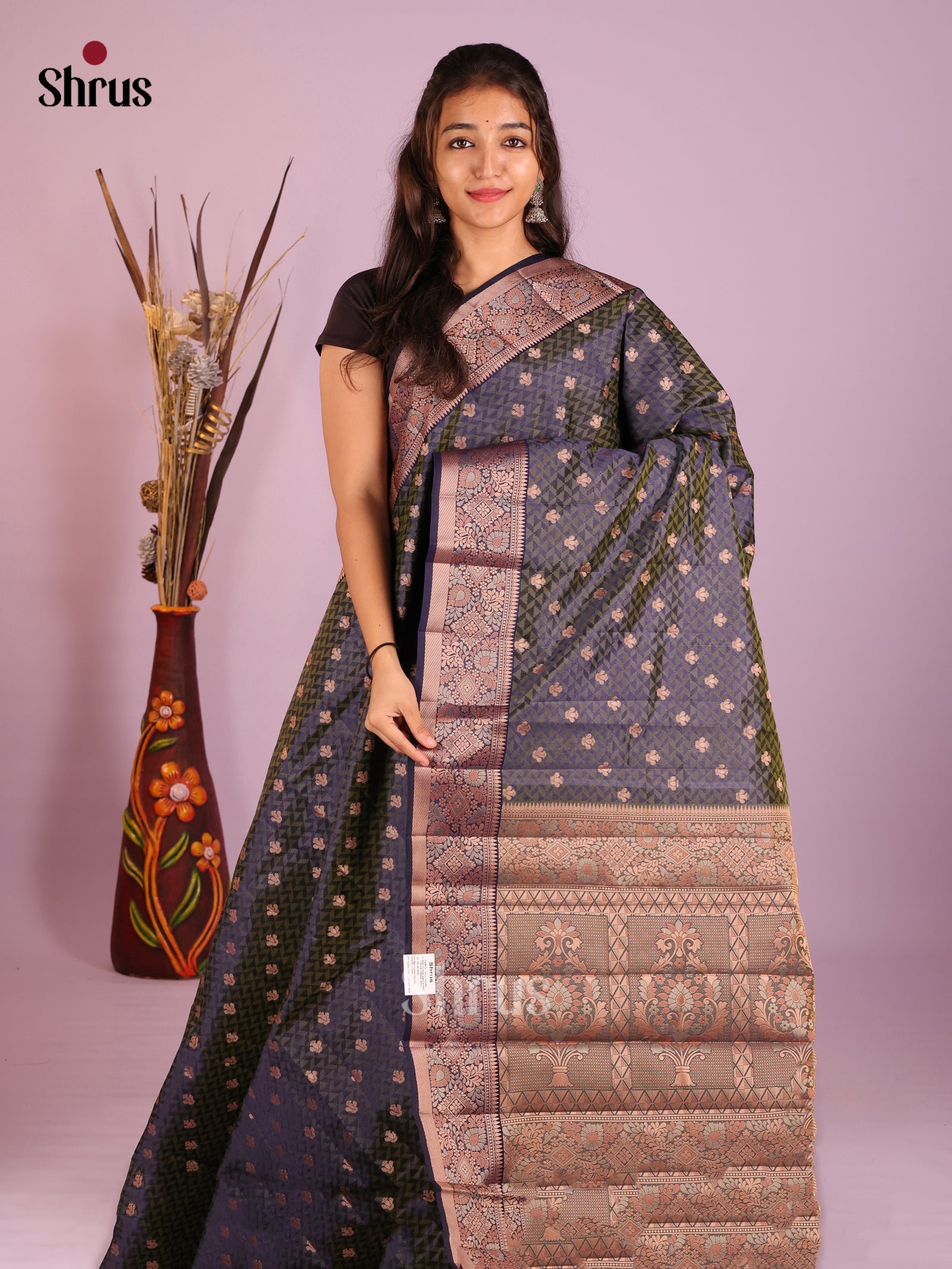 DIS09686 - Semi Rawsilk Saree
