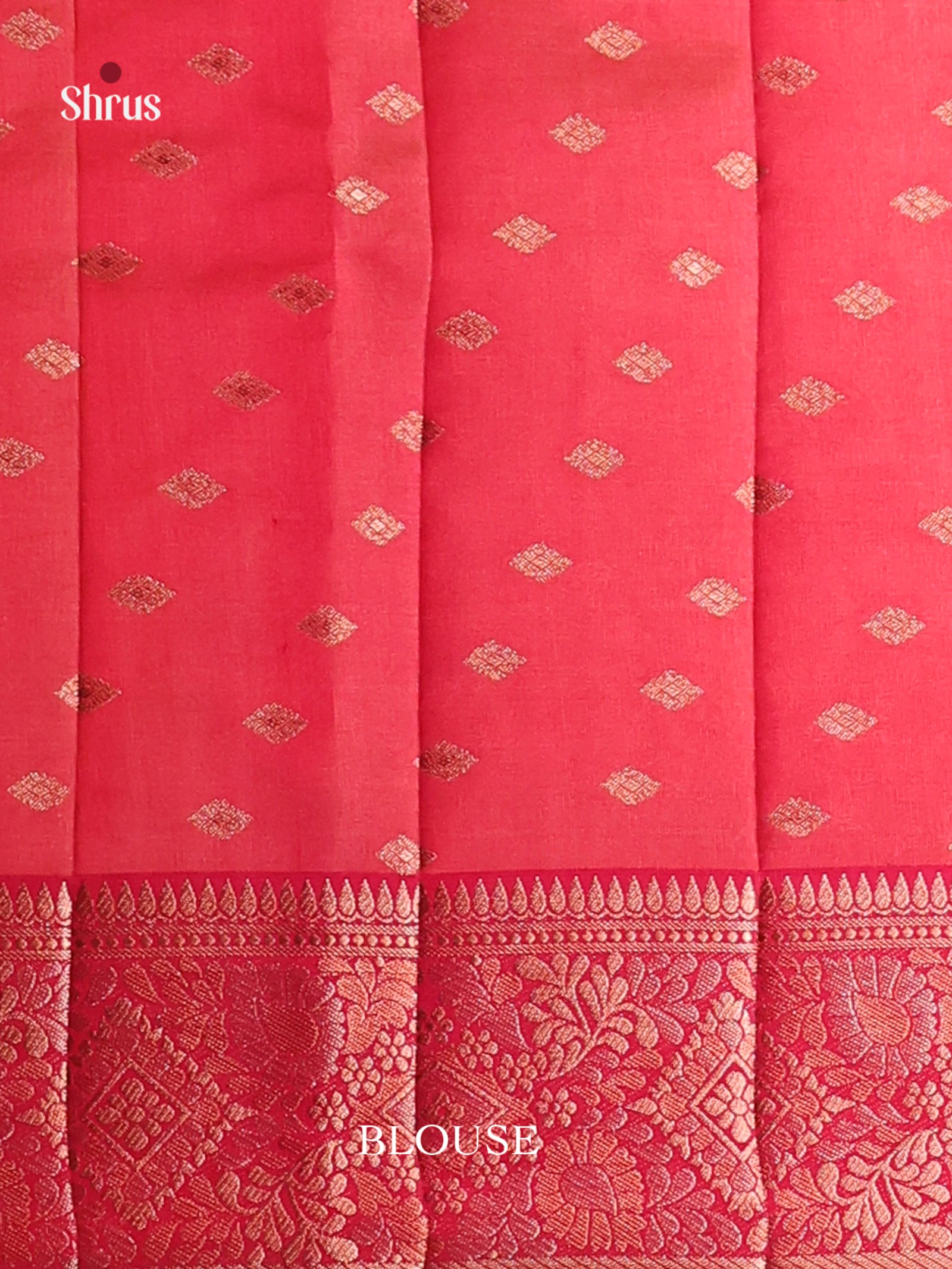 Red- Semi Rawsilk Saree