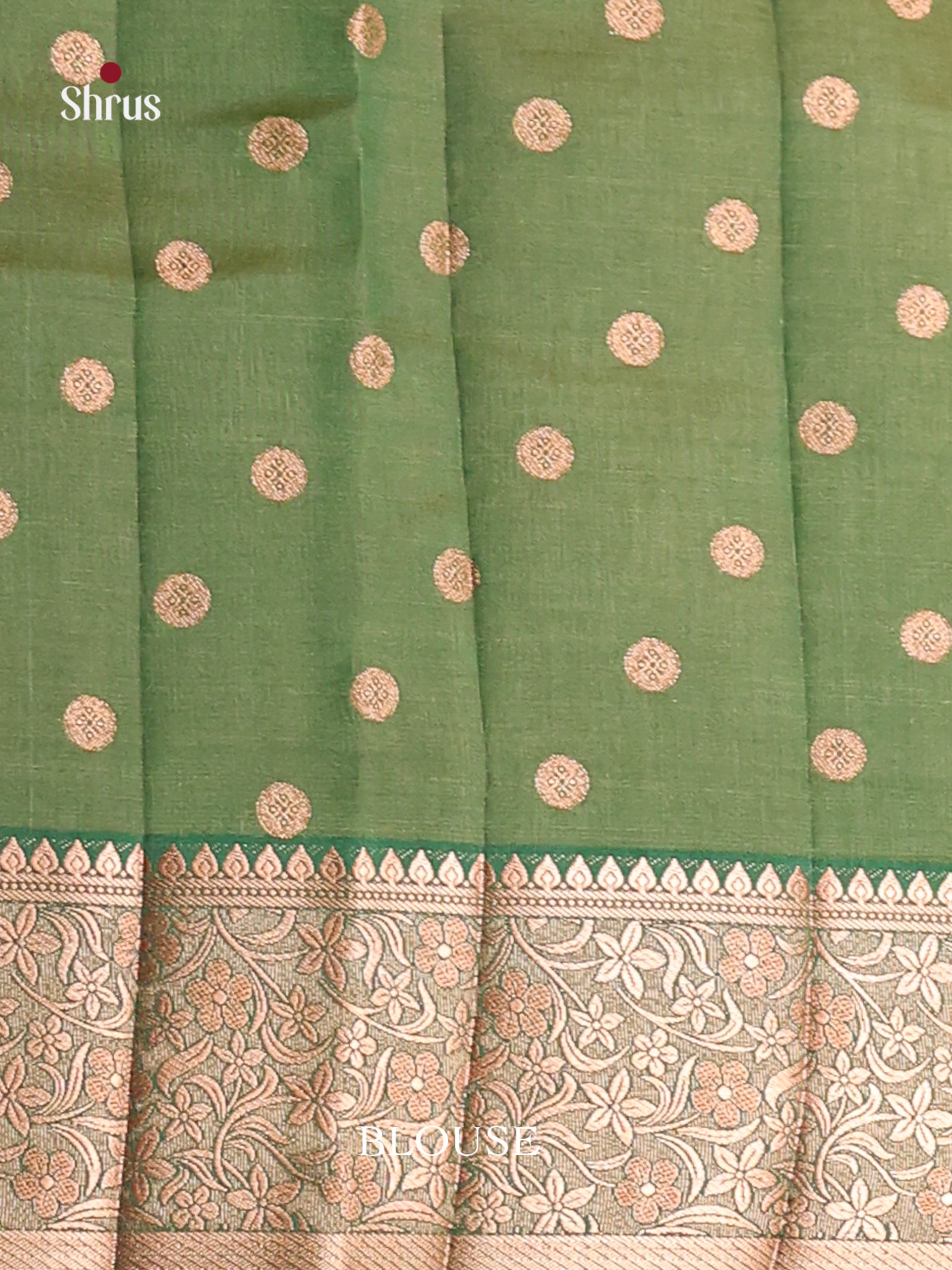 Green- Semi Rawsilk Saree
