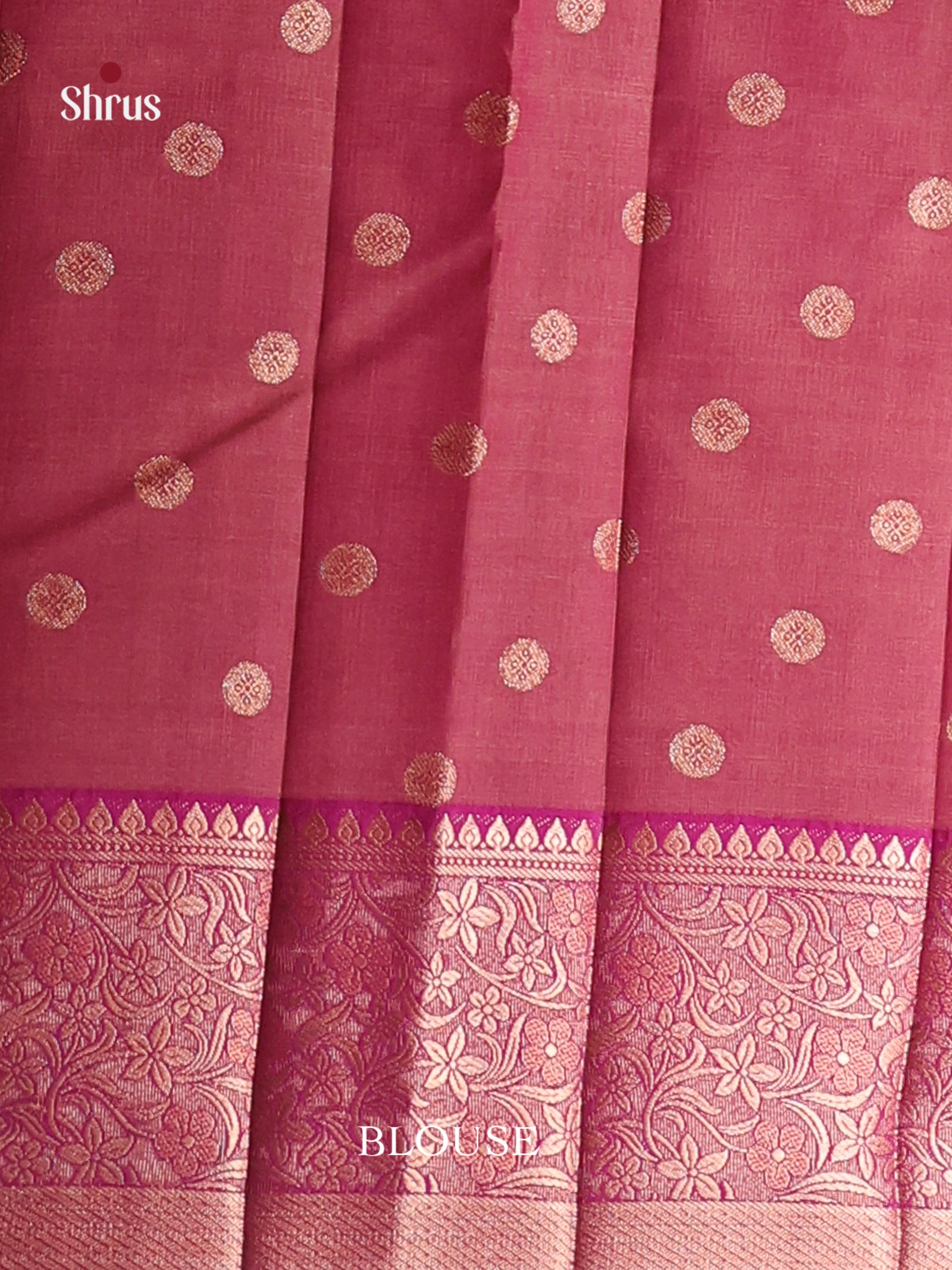 Maroon & Purple - Semi Rawsilk Saree